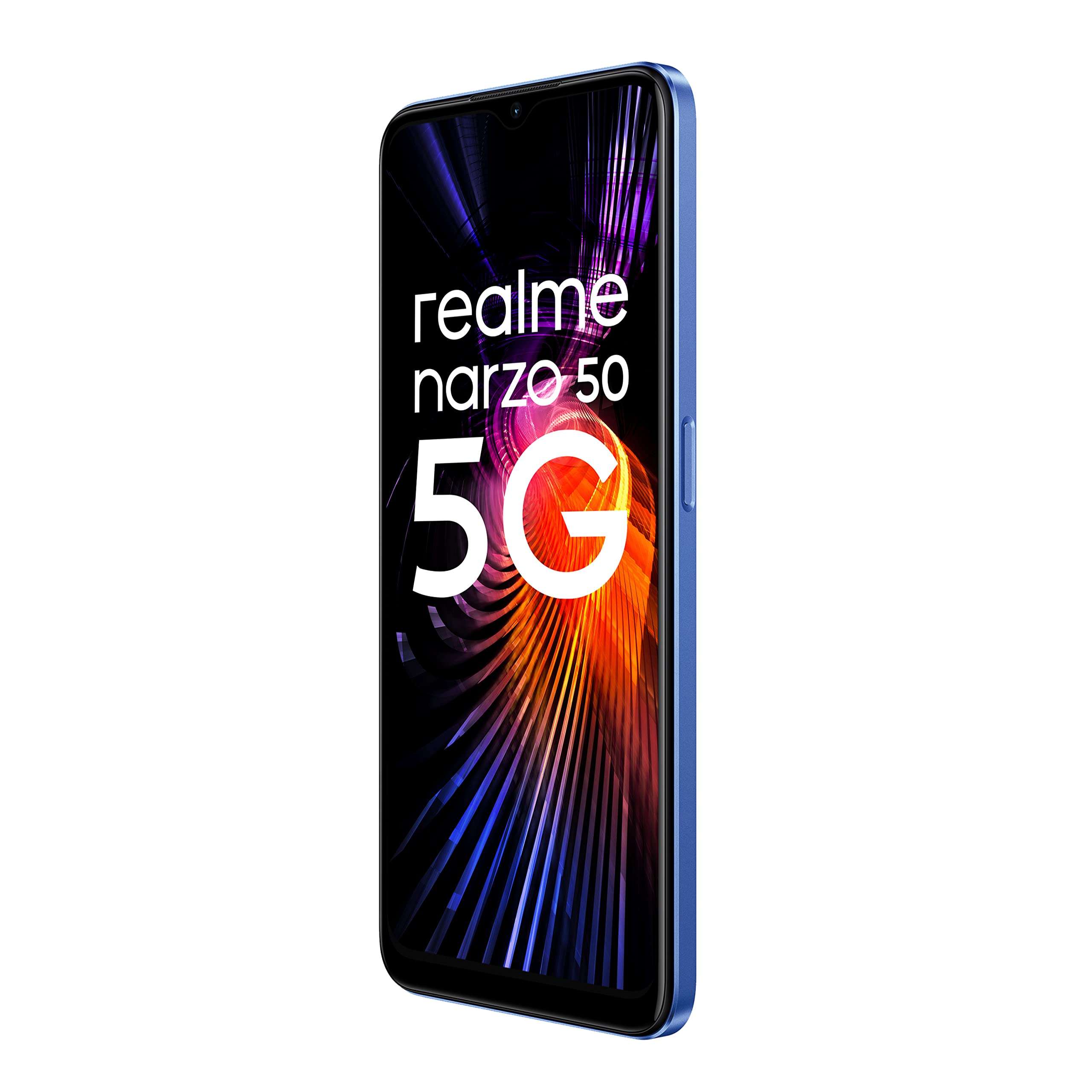 realme narzo 50 5G (Hyper Black, 4GB RAM+128GB Storage) Dimensity 810 5G Processor | 48MP Ultra HD Camera 3