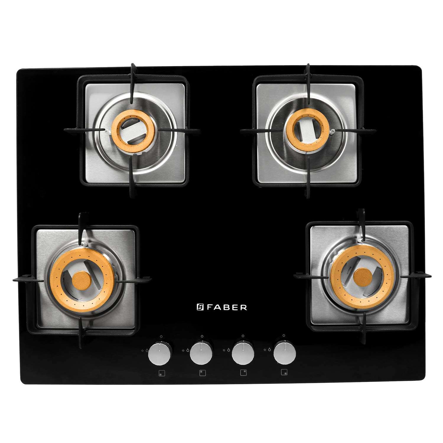 Faber 65 cm Hob, 4 Burner, Auto Ignition (HOB HTG 654 CRS BR CI) Black 3