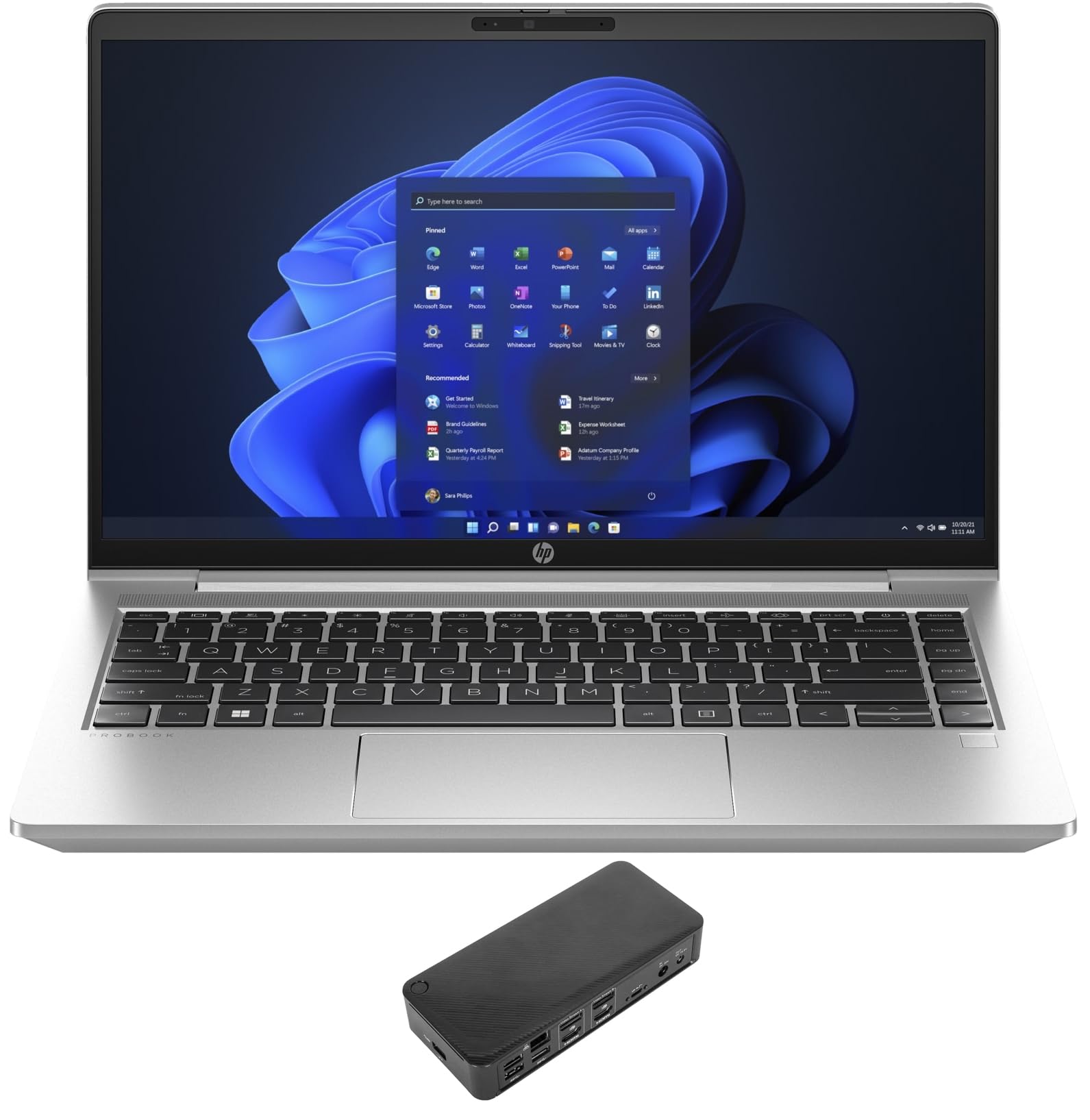 HP ProBook 440 G10 Home & Business Laptop (Intel i7-1355U 10-Core, 32GB RAM, 1TB PCIe SSD, Intel UHD, 14.0" 60 Hz Full HD (1920x1080), Fingerprint, WiFi, Bluetooth, Win 10 Home) with USB-C Dock