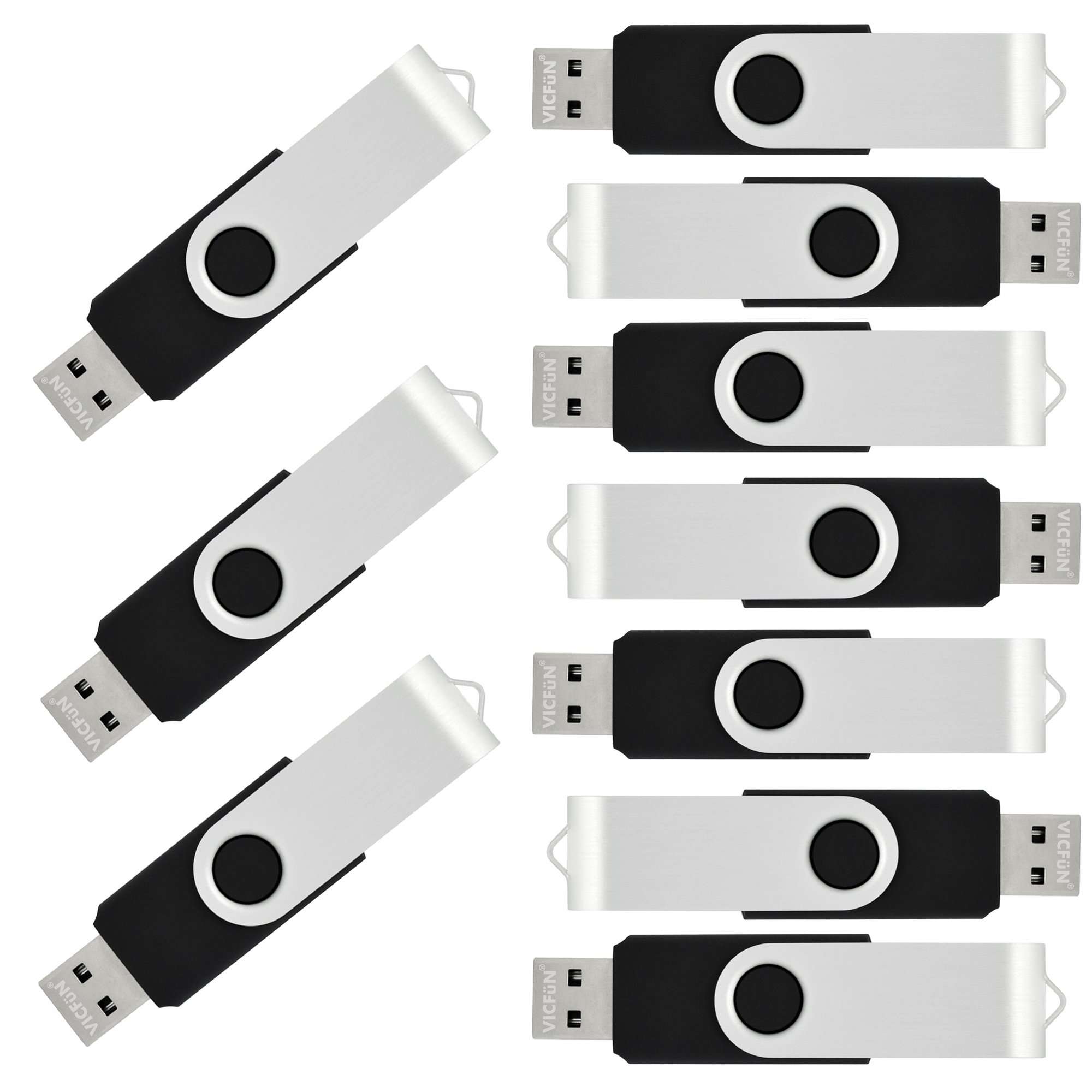 VICFUN 20 Pack 16GB USB Flash Drives Bulk 16GB Flash Drive 20 Pack USB Memory Stick 16GB USB 2.0-Black 1