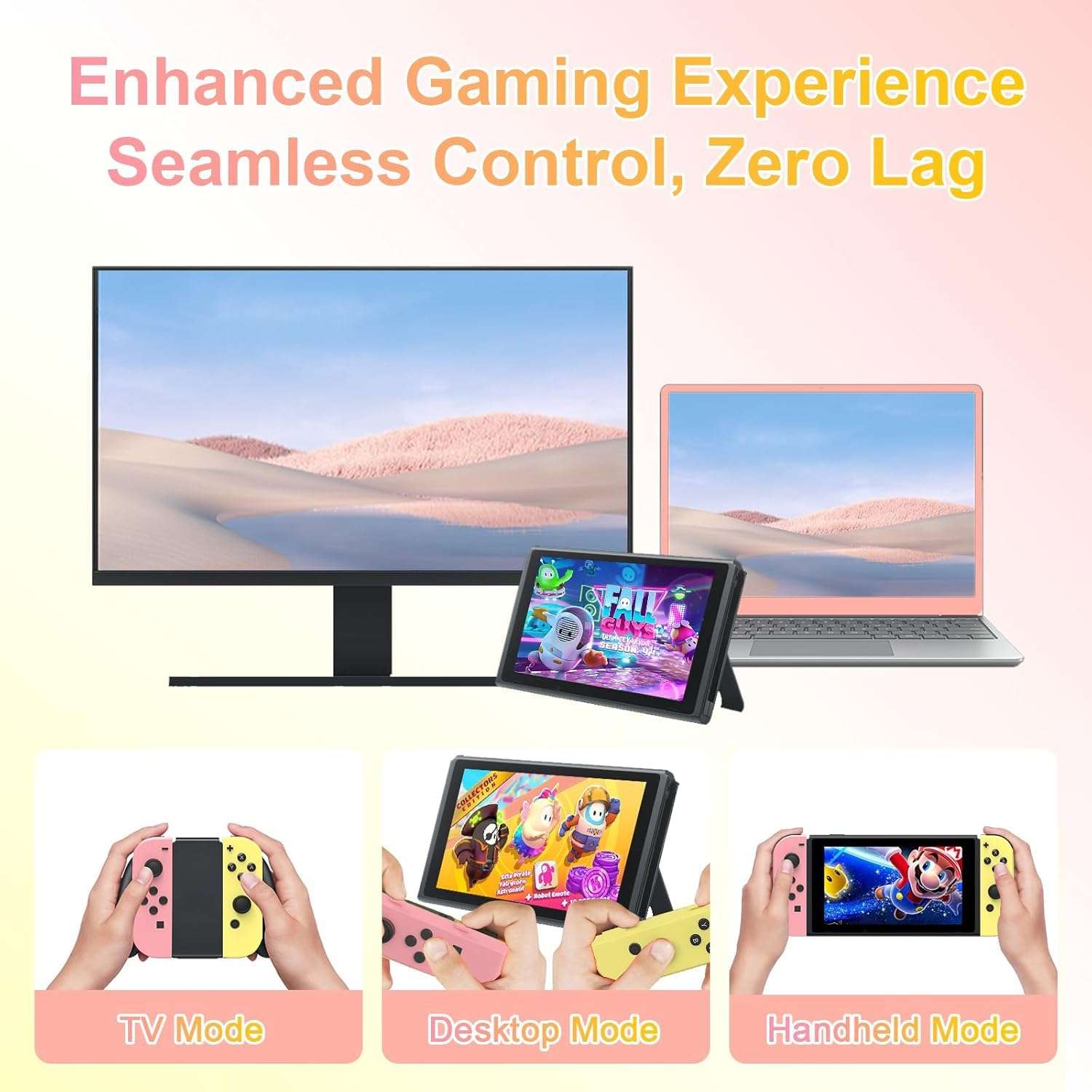 Replacement for Switch Controller, Compatible with Switch/OLED/Lite, Left Right Wireless Joypads with Motion Control, Dual Vibration, Wake-up, Screenshot, No Drift Ergonomic Gamepads, No NFC 6