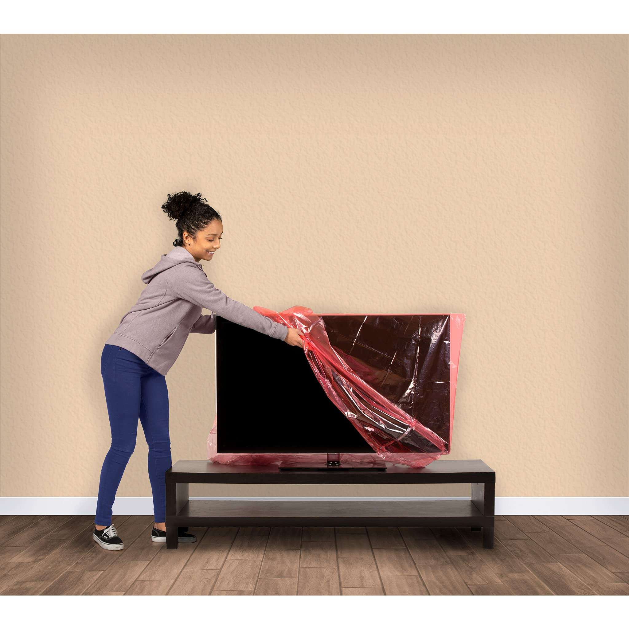 U-Haul Anti-Static TV Cover (Fits Flat Screens up to 70") - 70" x 42" 2