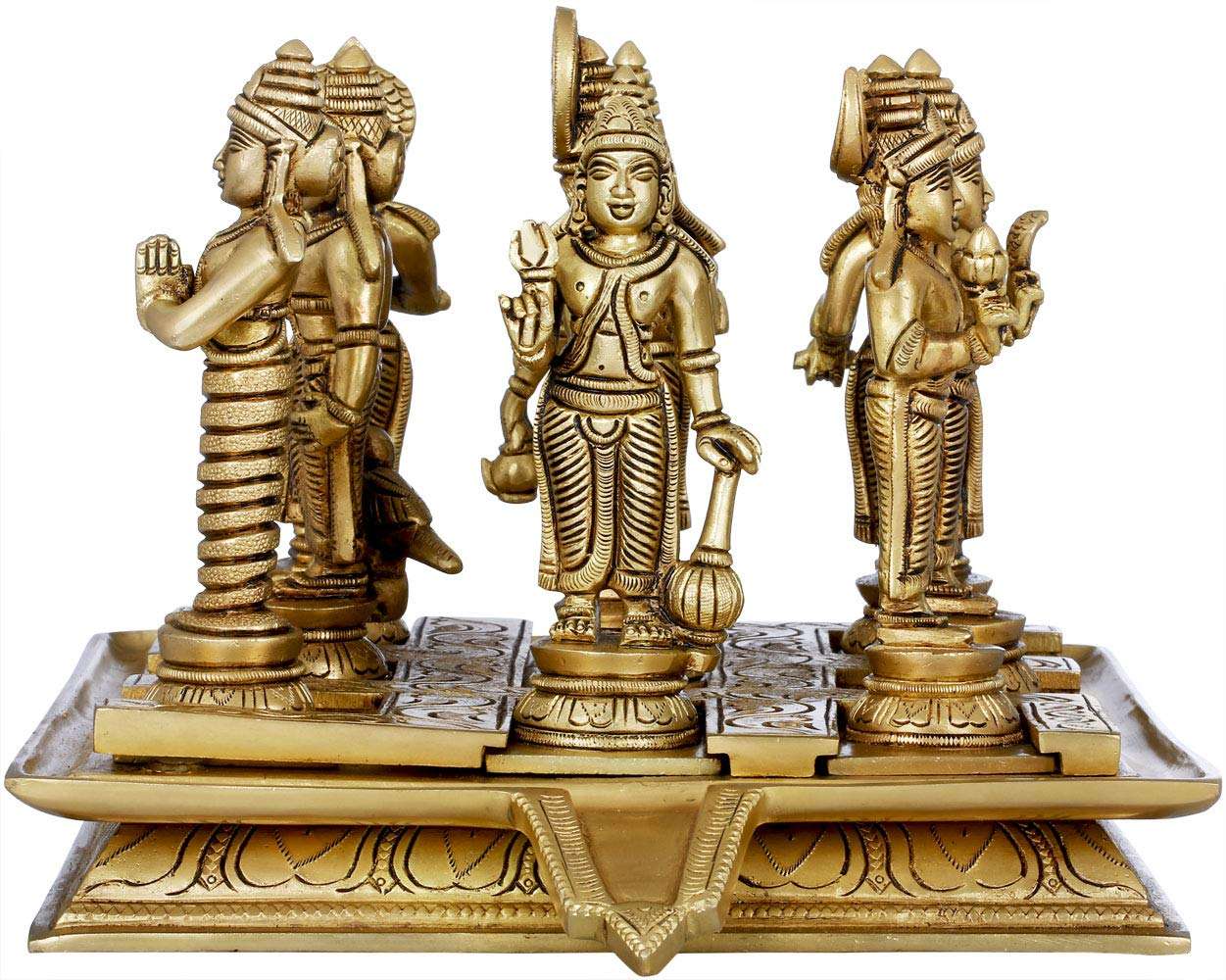 Dattatreya Navagraha 9 Planets Statue of Hindu Vedic Astrology Navgrah Murti Statue Brass Idol Height 7 Inch 1