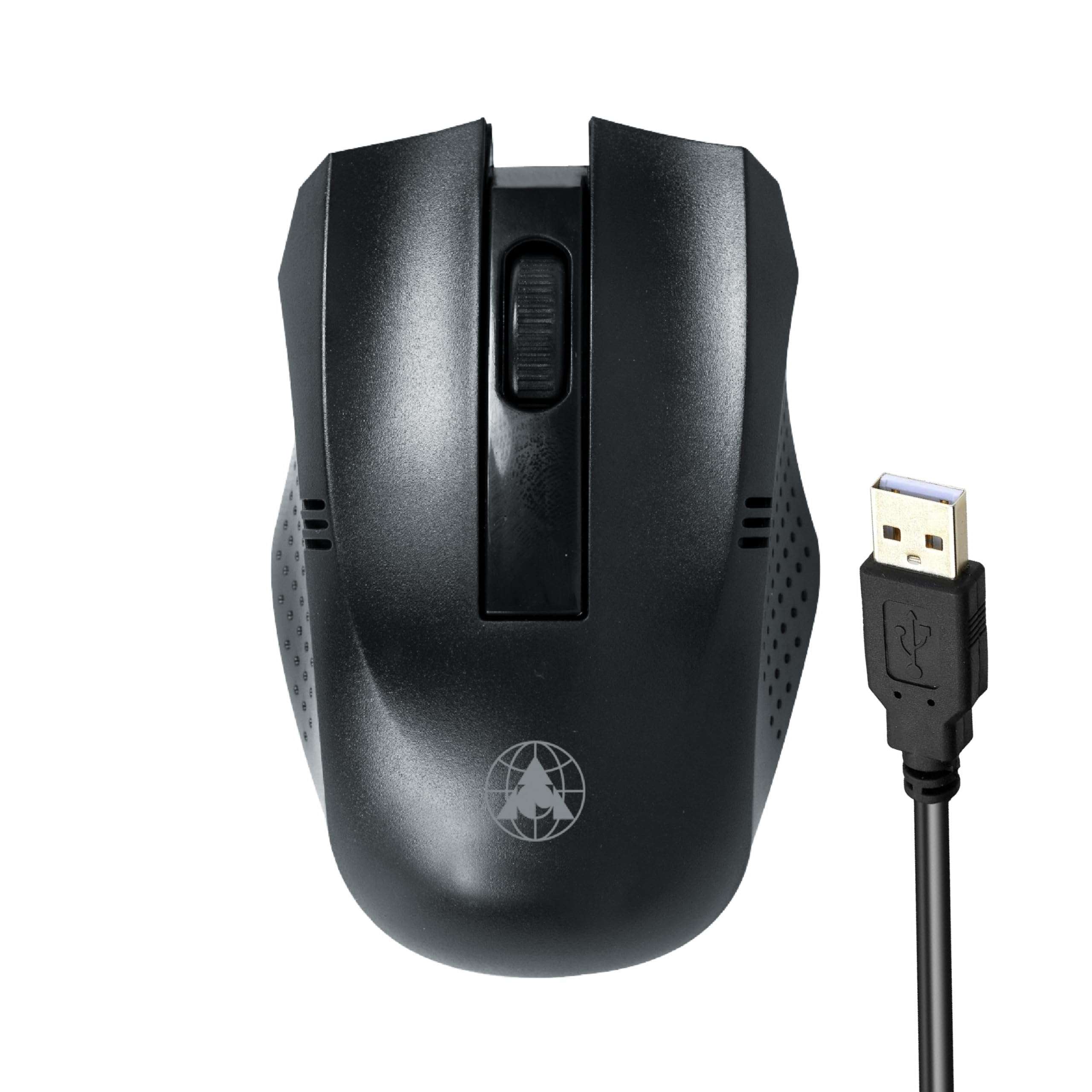 ProDot Wired Mouse - Ergonomic Design, Precise Tracking, Universal Compatibility - Ideal for PC, Mac, Gaming, and Office Use (MU-175, Black) 1