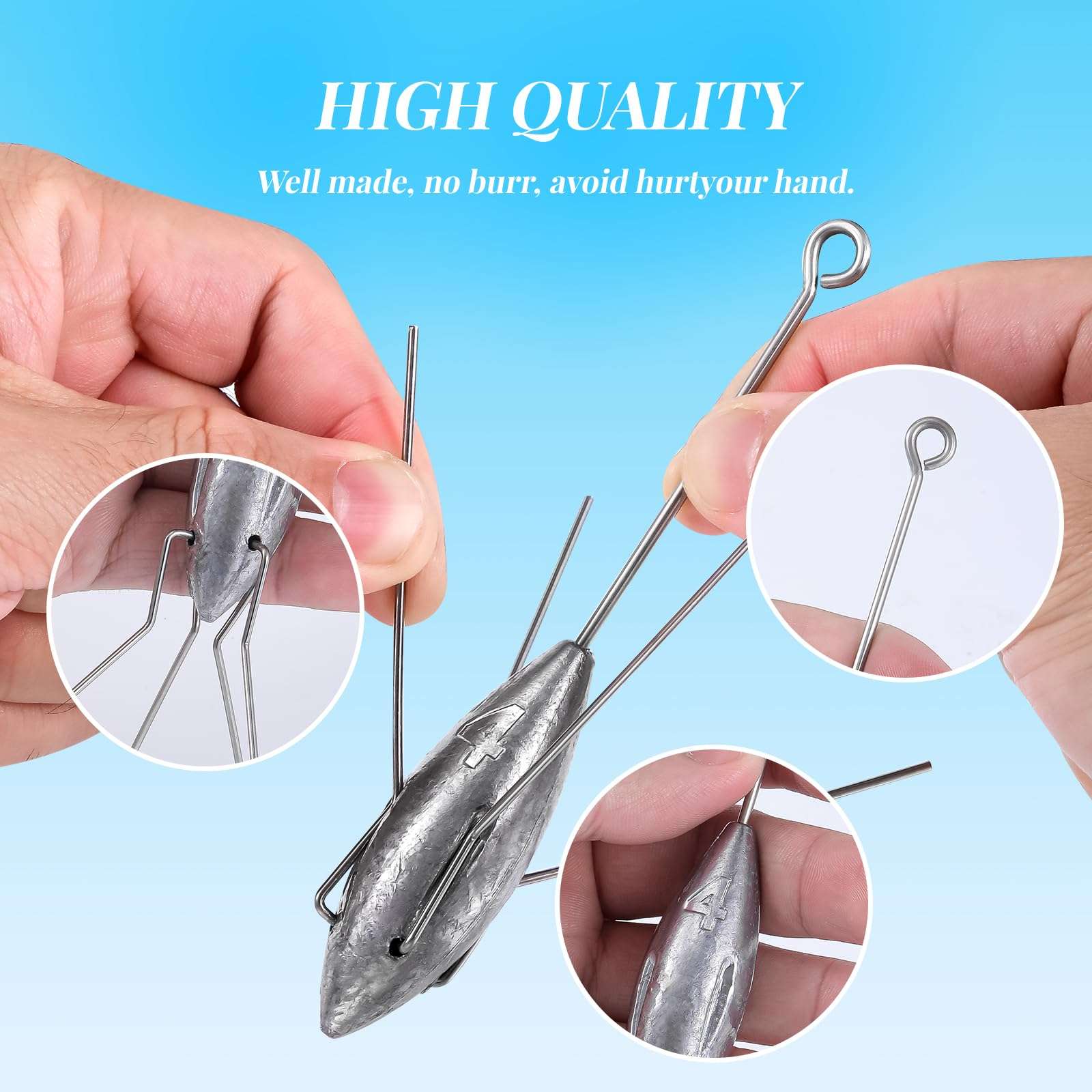 5 Pcs Sputnik Sinker Fishing Weights 3 oz Surf Fishing for Ocean Sea Sand,Fishing Lead Weights with 4 Stainless Steel Claw Grips,Ideal for Beach and Sinkers Saltwater (3 oz 5pcs) 5