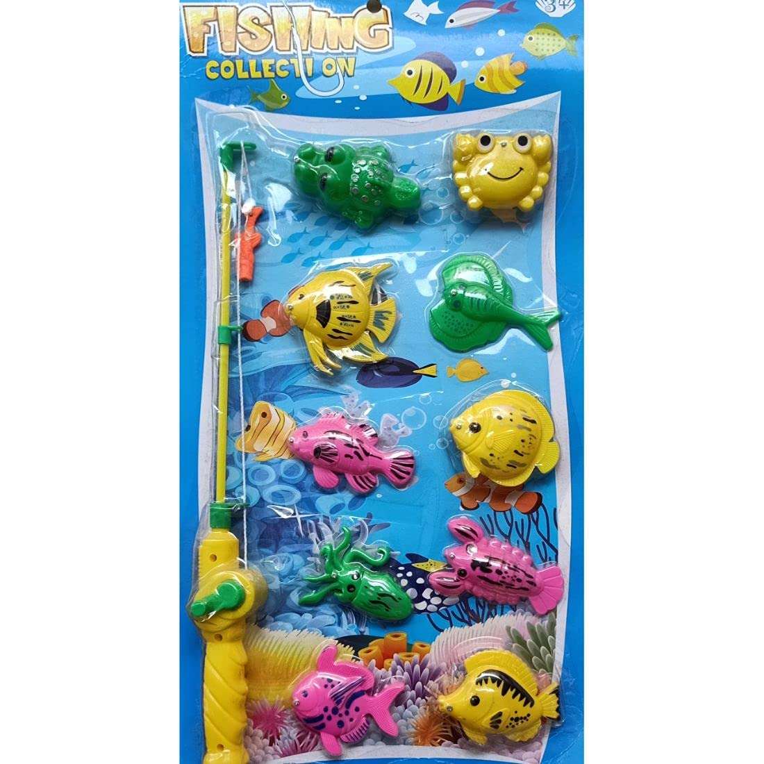 SS Traders-Fishing Plastic Toys, Multicolour for Kids.10 Beautiful Sea Creatures Like Fish, Crabs Lobsters etc.(Best for Boys&Girls)(You May Also Present This as Birthday Gifts) 1