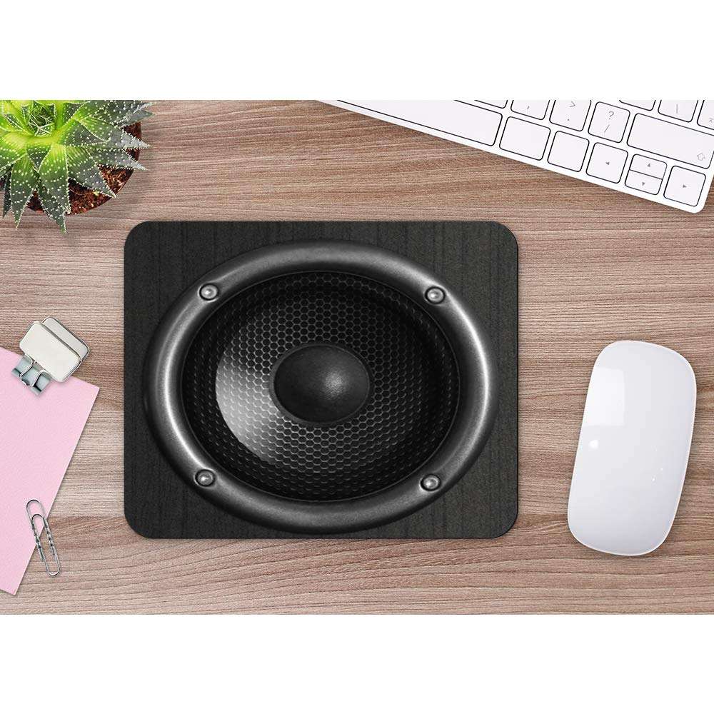 Moslion Speaker Mouse Pad Music Sound Fashion Cool Young Black Gaming Mouse Mat Non-Slip Rubber Base Thick Mousepad for Laptop Computer PC 9.5x7.9 Inch 2