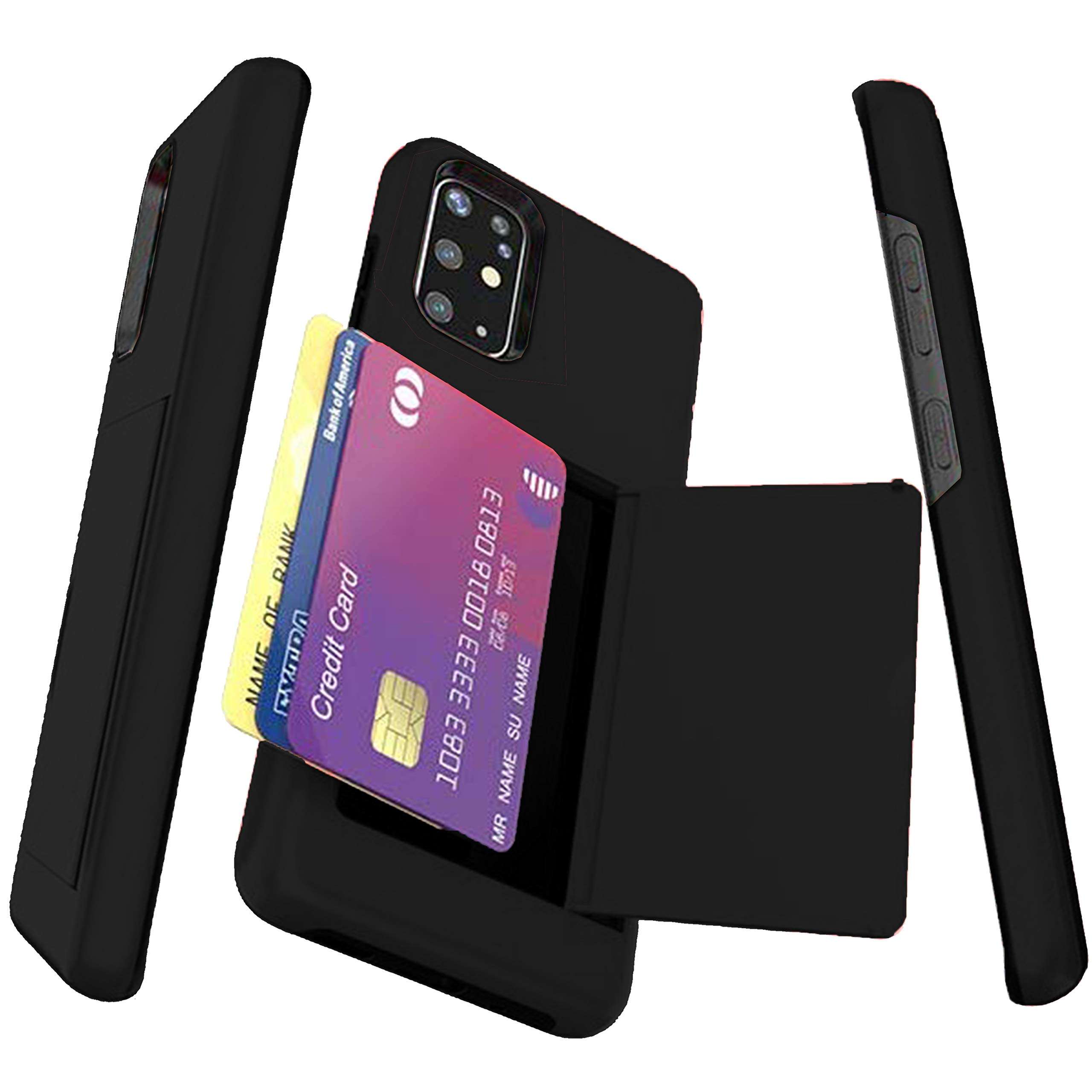 S20 Ultra Cases I Galaxy s20 Ultra Wallet Case with Card Holder - Samsung Slim Protective Phone Back Covers I Dual Layer Hard Hybrid 3 Credit Card Slot Hidden Storage Cover I Black Heavy Duty 6