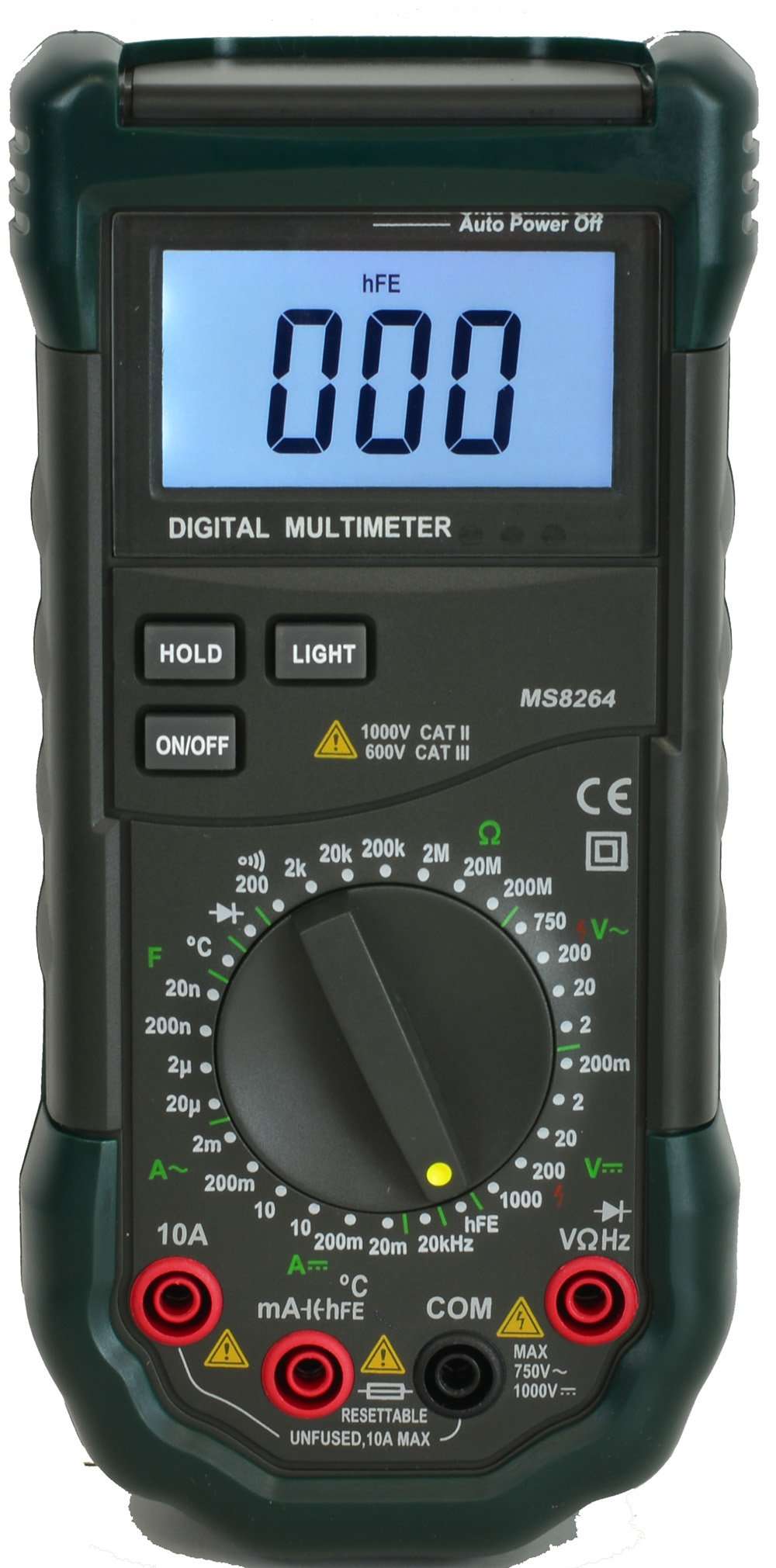 Mastech MS8264 Backlit 30-Range Digital Multimeter with Temperature Measurement (01DMMS8264) 1