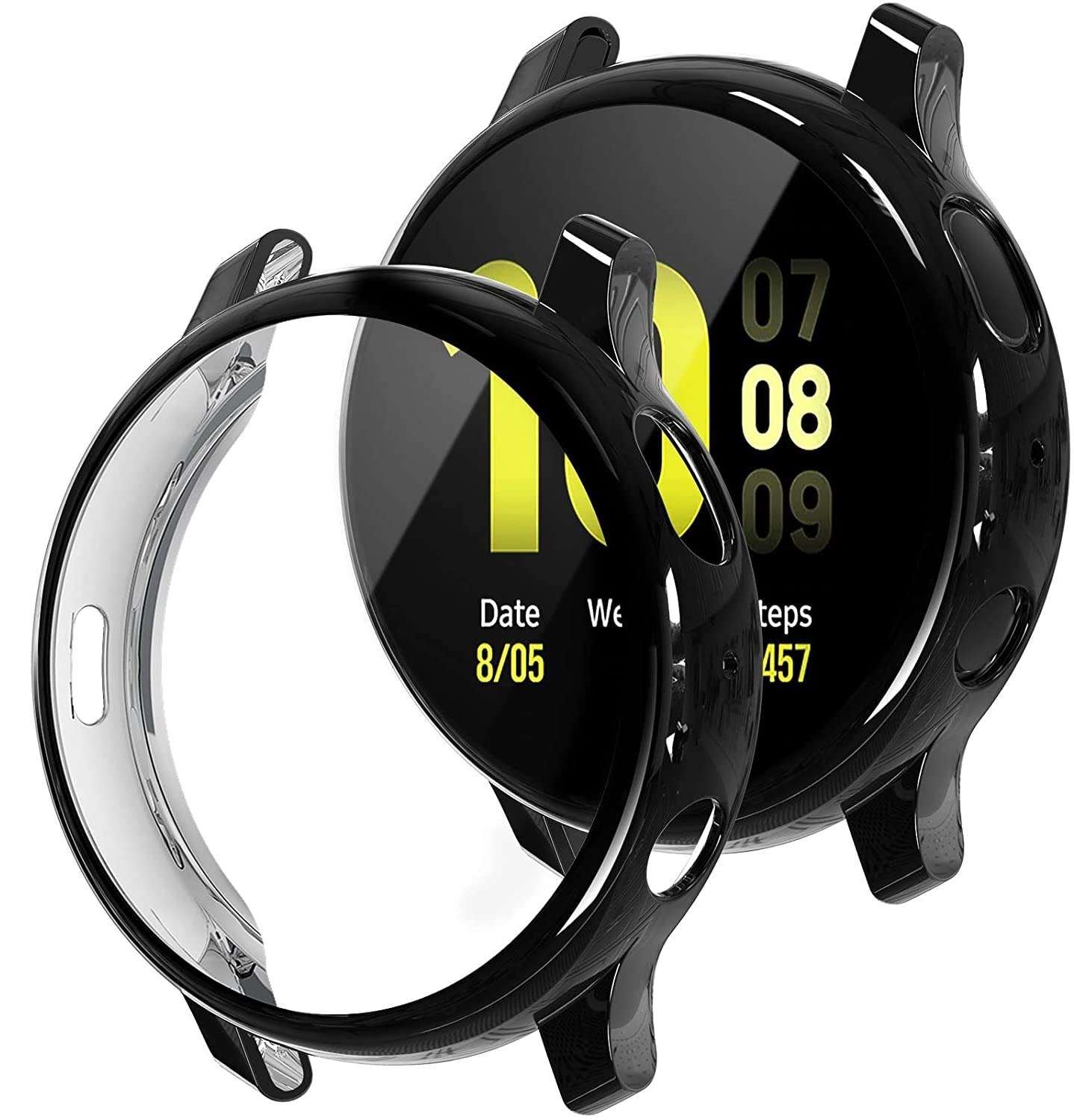 Sounce Thermoplastic Polyurethane Front Protection Case for Samsung Galaxy Watch Active 2 44mm Smart Watch, Black