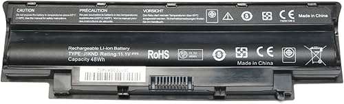 New Replacement J1KND Laptop Battery for Dell Inspiron 14R N4010 N4050 N4110 M4040 15R N5010 N5030 N5040 N5050 N5110 M501 M5040 17R N7010 N7110 Battery fits 04YRJH 4T7JN 9T48V TKV2V YXVK2 Battery 3