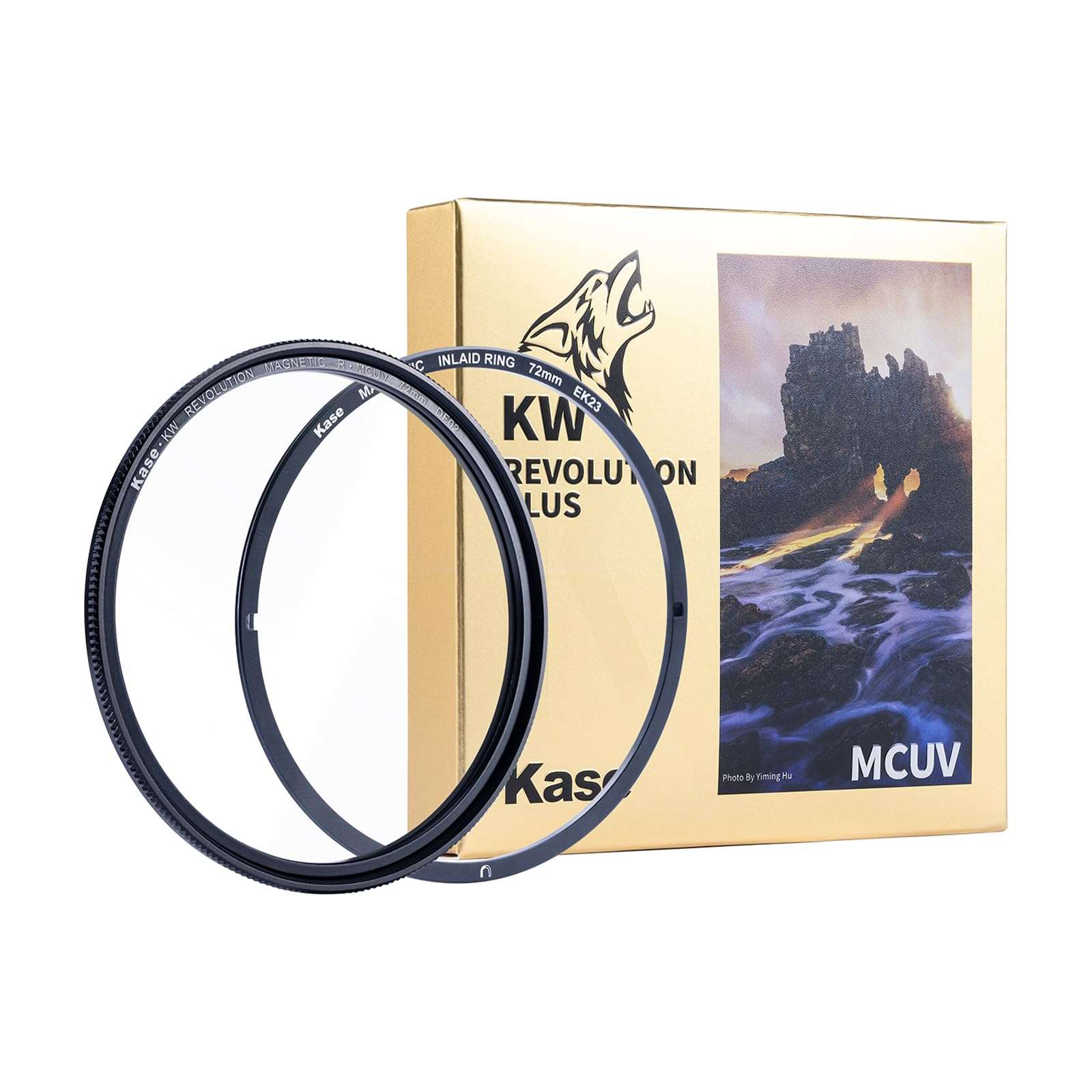 Kase 67mm KW Revolution Plus MCUV Magnetic Slim UV Filter, HD Optical Glass, Double-Sided Waterproof & Scratch-Resistant, 1-Second Snap-on for Canon Nikon Sony Lens (with Inlaid Ring)