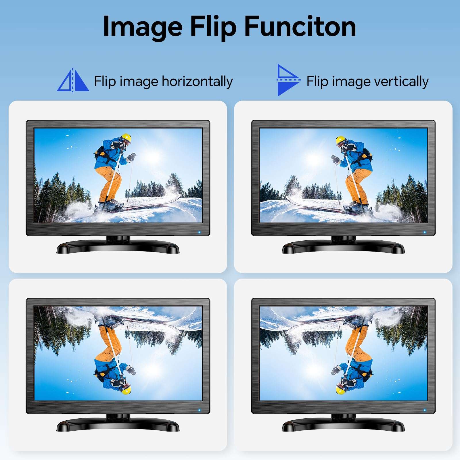 Eyoyo CCTV Monitor 12 Inch Small Computer Monitor 1920x1080P Mini LED Monitor Display with HDMI VGA AV BNC USB Ports IPS Screen Security Monitor Built in Speaker for Home Office 4