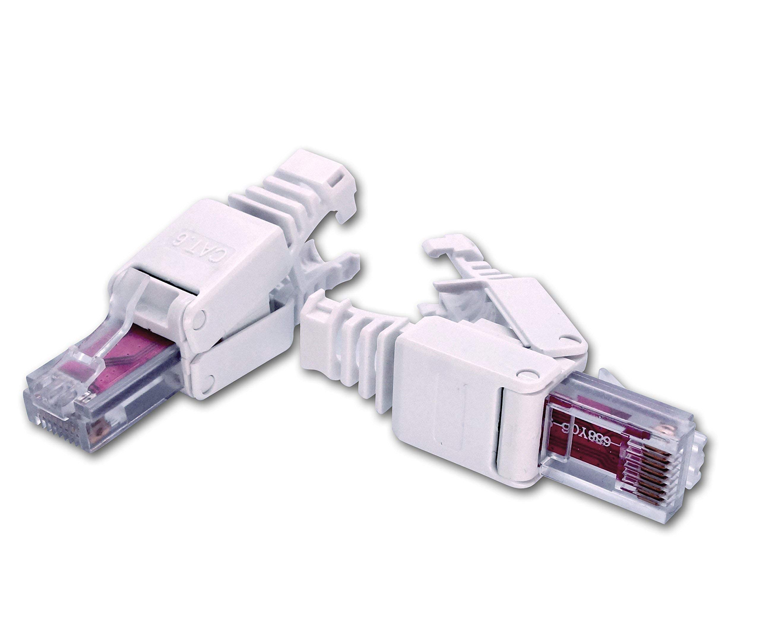 CyberTech RJ45 CAT6 5e Tool-Less Modular Connectors Plugs