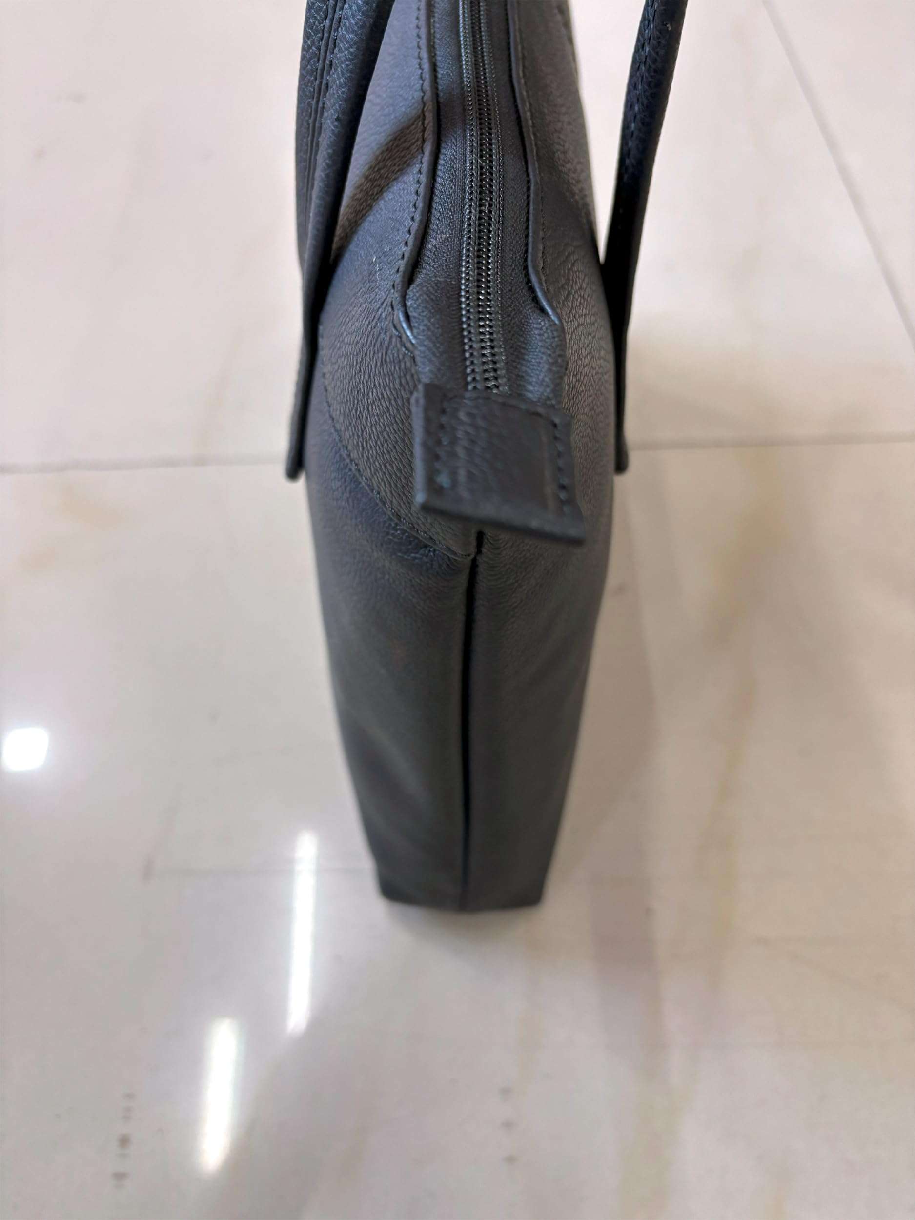 Genuine Leather Satchel Top-Handle Handbags for Women Ladies Bag Black 5