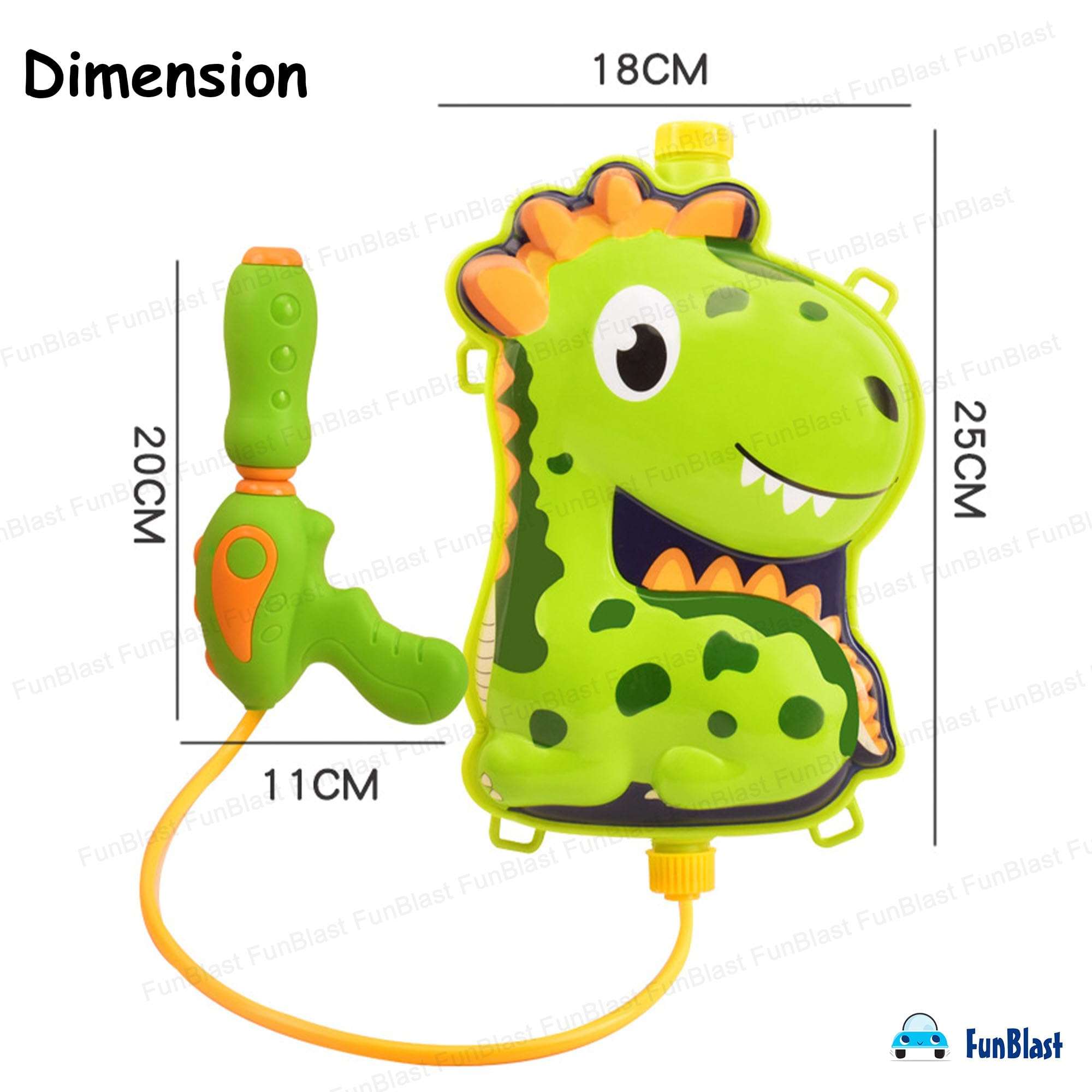 FunBlast Holi Pichkari Water Gun for Kids Boy Girl - Giraffe Water Gun, Powerful High Pressure Tank Spray, Pichkari for Holi Back Holding Tank and Water Pichkari for Boys, Girls, Kids (1.8 Liter) 4