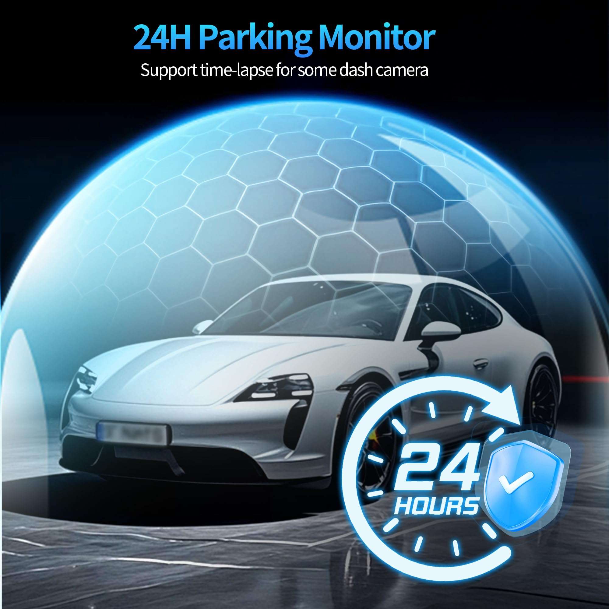 AUCARAUTO Universal Mini USB Dash Cam Acc Hardwire Kit with LED Voltmeter and Adjustable Low Voltage Protection, 11.5ft Multi-Size Hardwire Kit for Dash Camera 24H Parking Monitoring 6