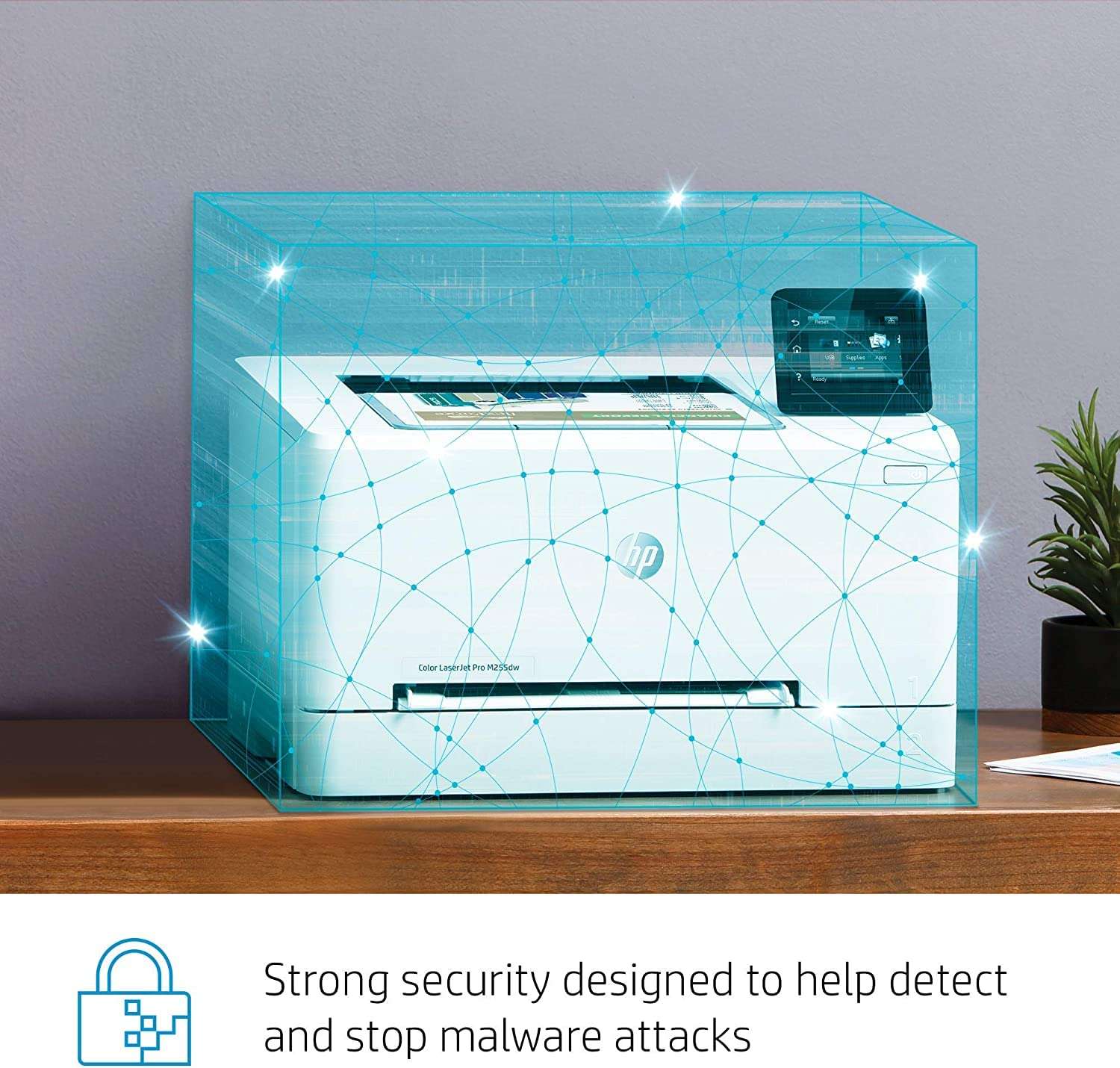 HP Color Laserjet Pro M255dw Wireless Laser Printer, Remote Mobile Print, Auto 2-Sided Printing, 22 ppm, 250-Sheet, Compatible with Alexa (7KW64A), White-Bundle with Printer Cable 2