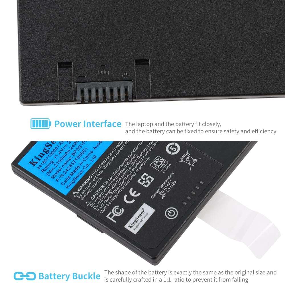 KingSener BP3S1P2160-S Battery for GETAC F110 Tablet BP3S1P2160 BP3S1P2160-S Bateria 11.4V 2160mAh 24WH 5