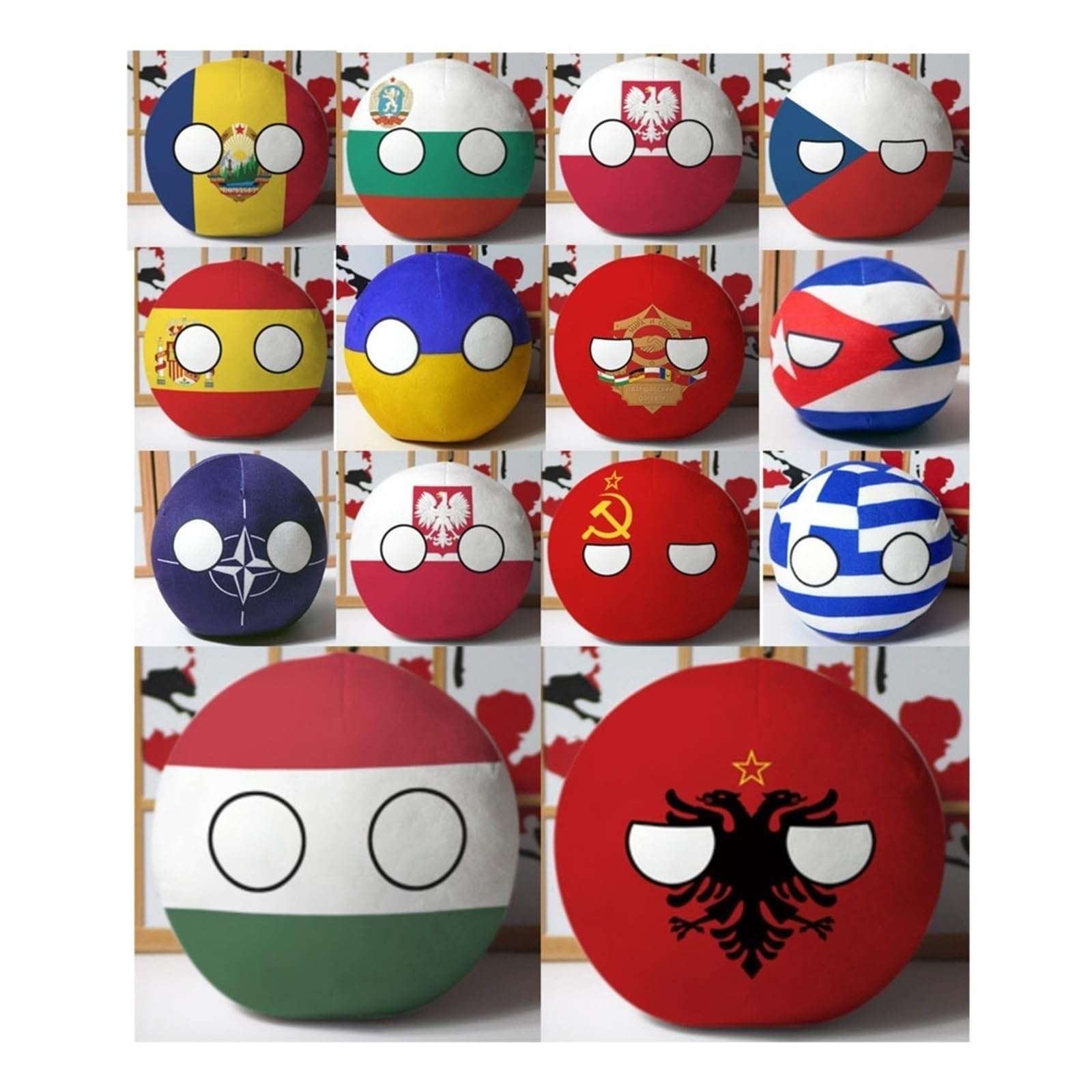 GANGKJDS 7.9in，Poland Ball，Countryballs, Canada, United Kingdom, France, Country Ball,Decorations, Anime Cosplay, Plush Toys (Color : America1, Size : 20cm) 4
