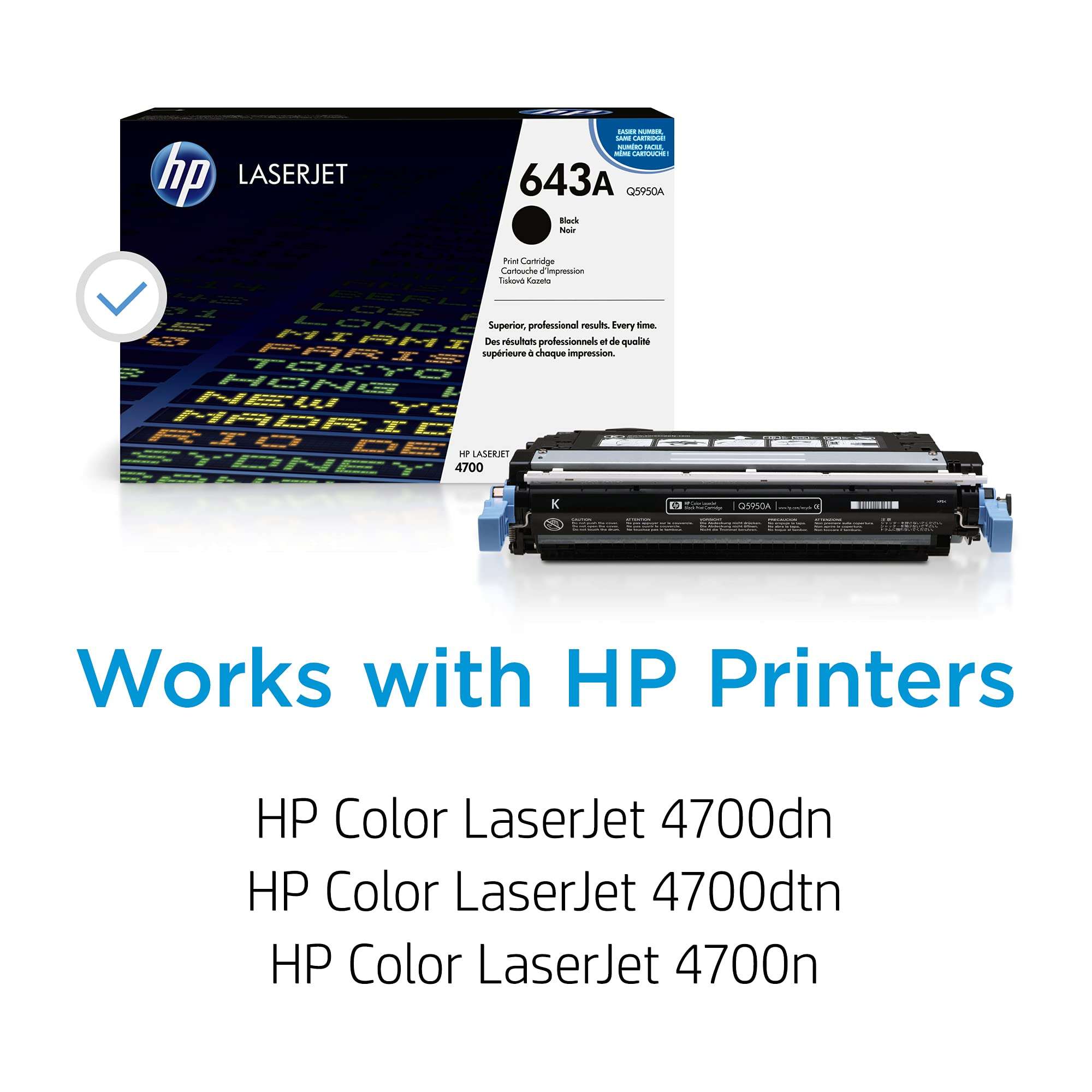 HP 643A Black Toner Cartridge | Works with HP Color LaserJet 4700 Series | Q5950A 2