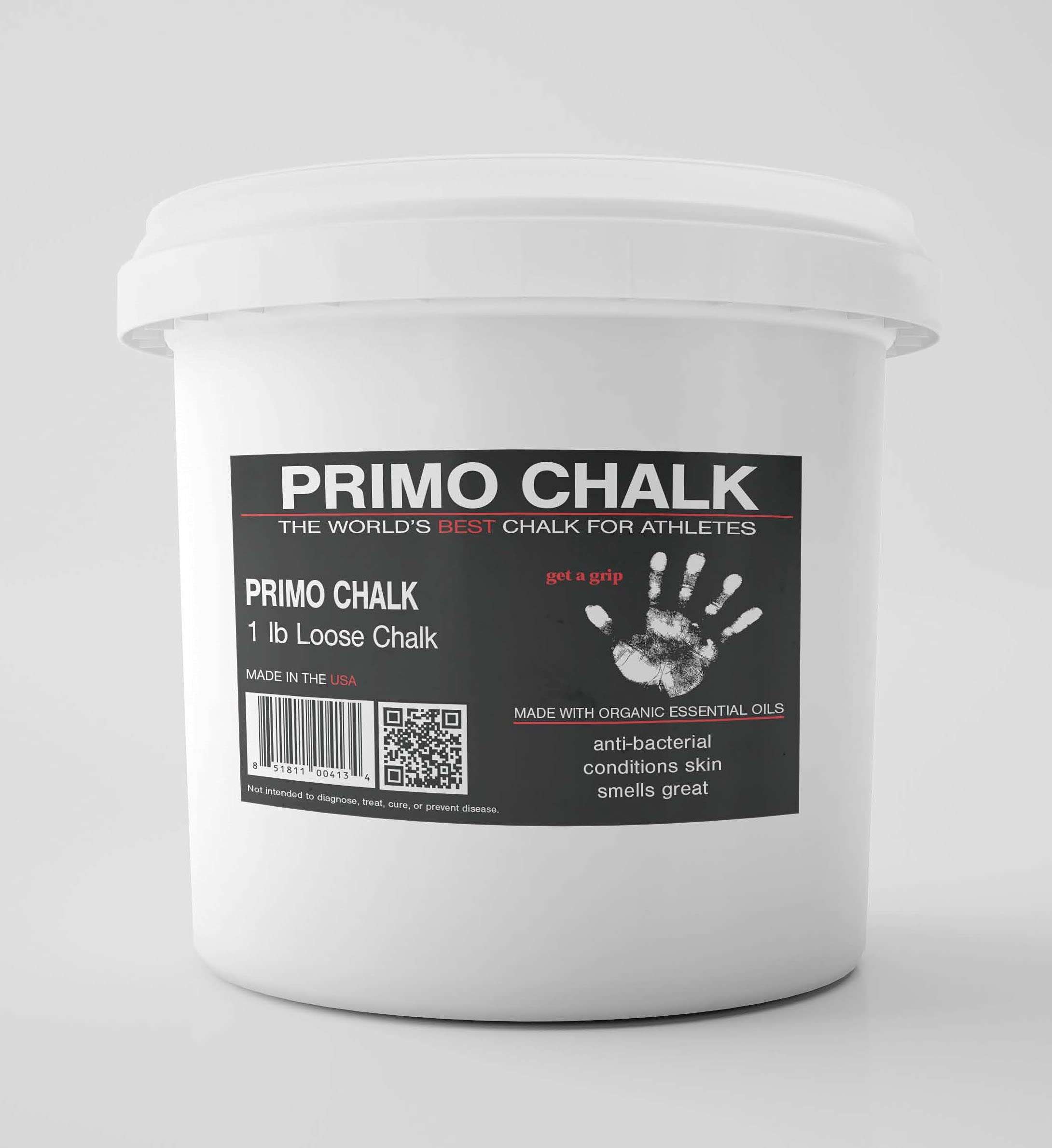 1 lb Loose Chalk in Reusable Bucket - Primo Chalk 2