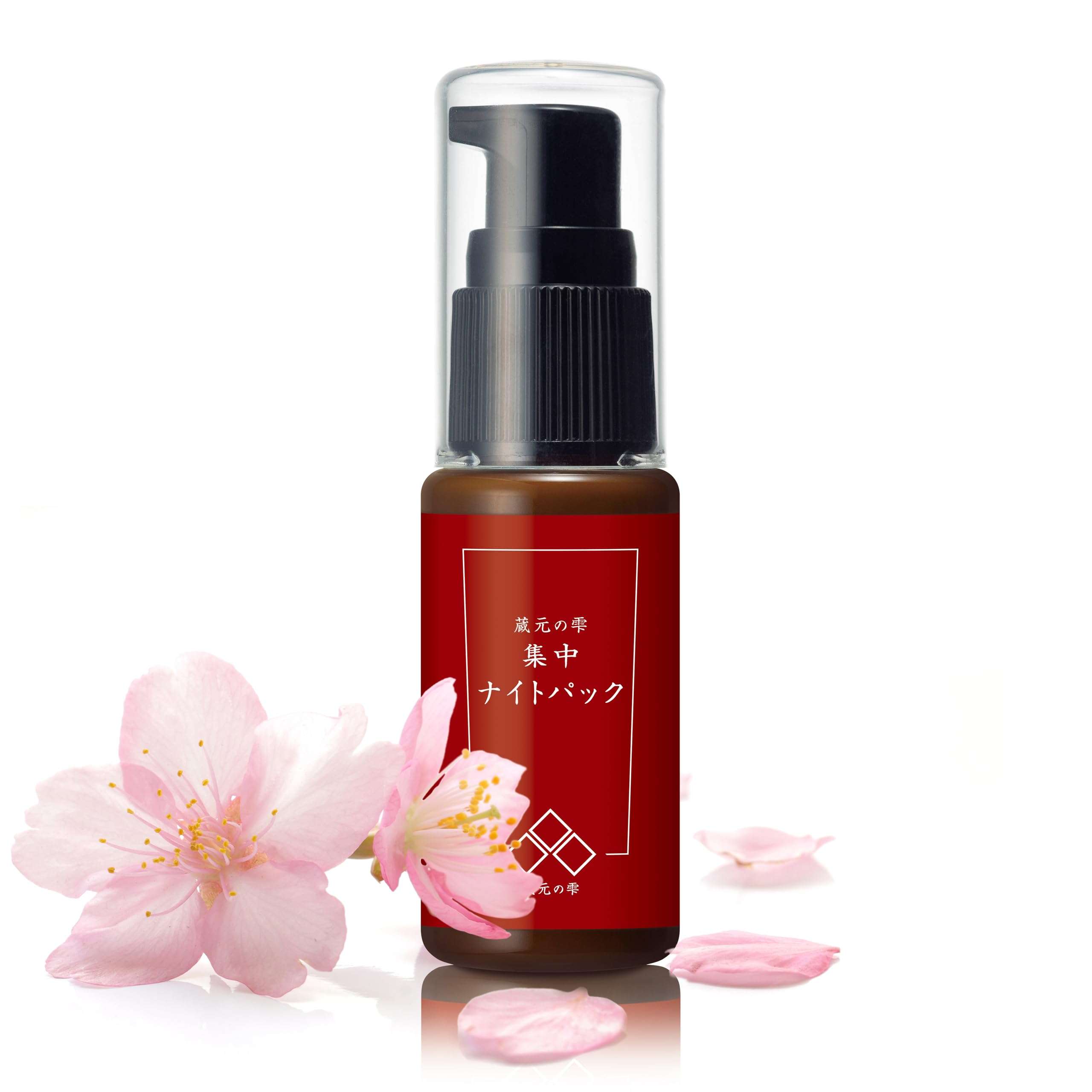 Japanese Night Pack, Peel-off facial mask, Part-use mask, Hydrating formula, Smooth skin, Cherry Blossom sakura extract, Vitamin C, AHA, “Kuramoto-no-Shizuku”, Paraben Free, Cruelty Free