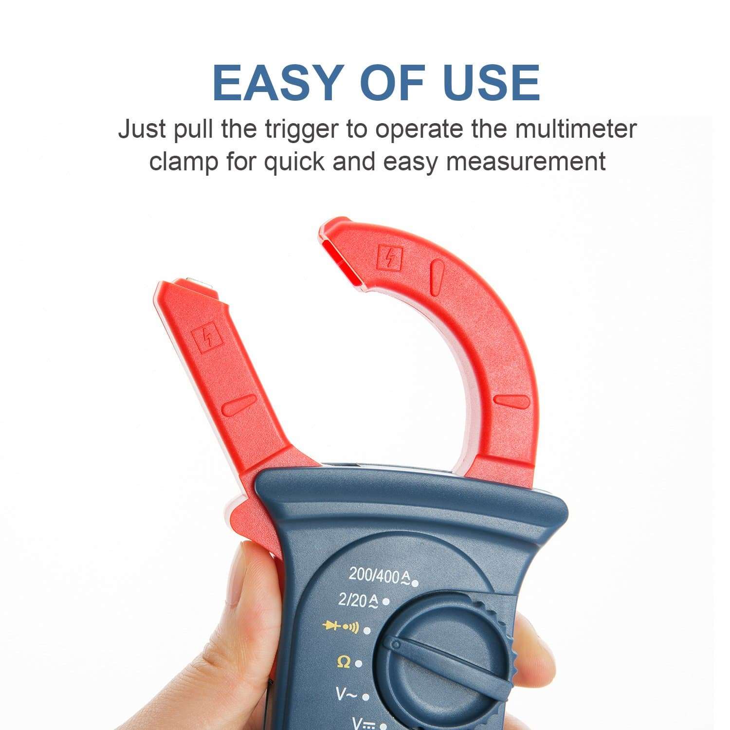 AstroAI Digital Clamp Meter 2000 Counts + AstroAI 8Pcs Multimeter Test Leads Set with Alligator Clips 4