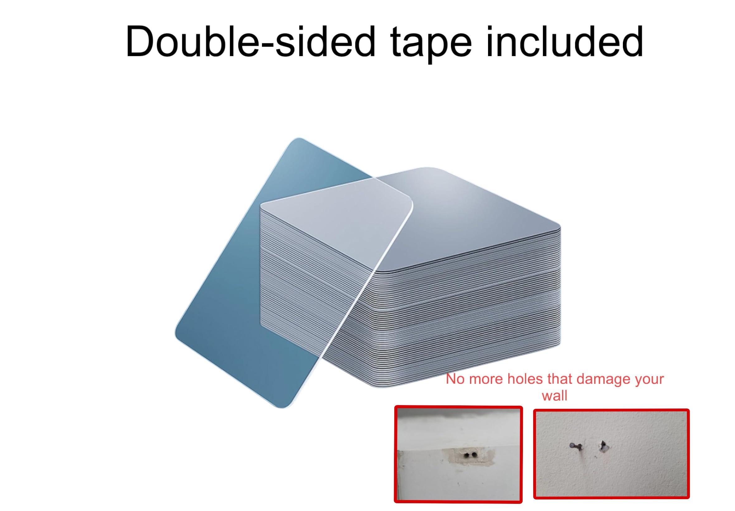 Modern Wall Mount Towel Hook Rack with Double Sided Tape, 3 Foldable Hooks, Black 6