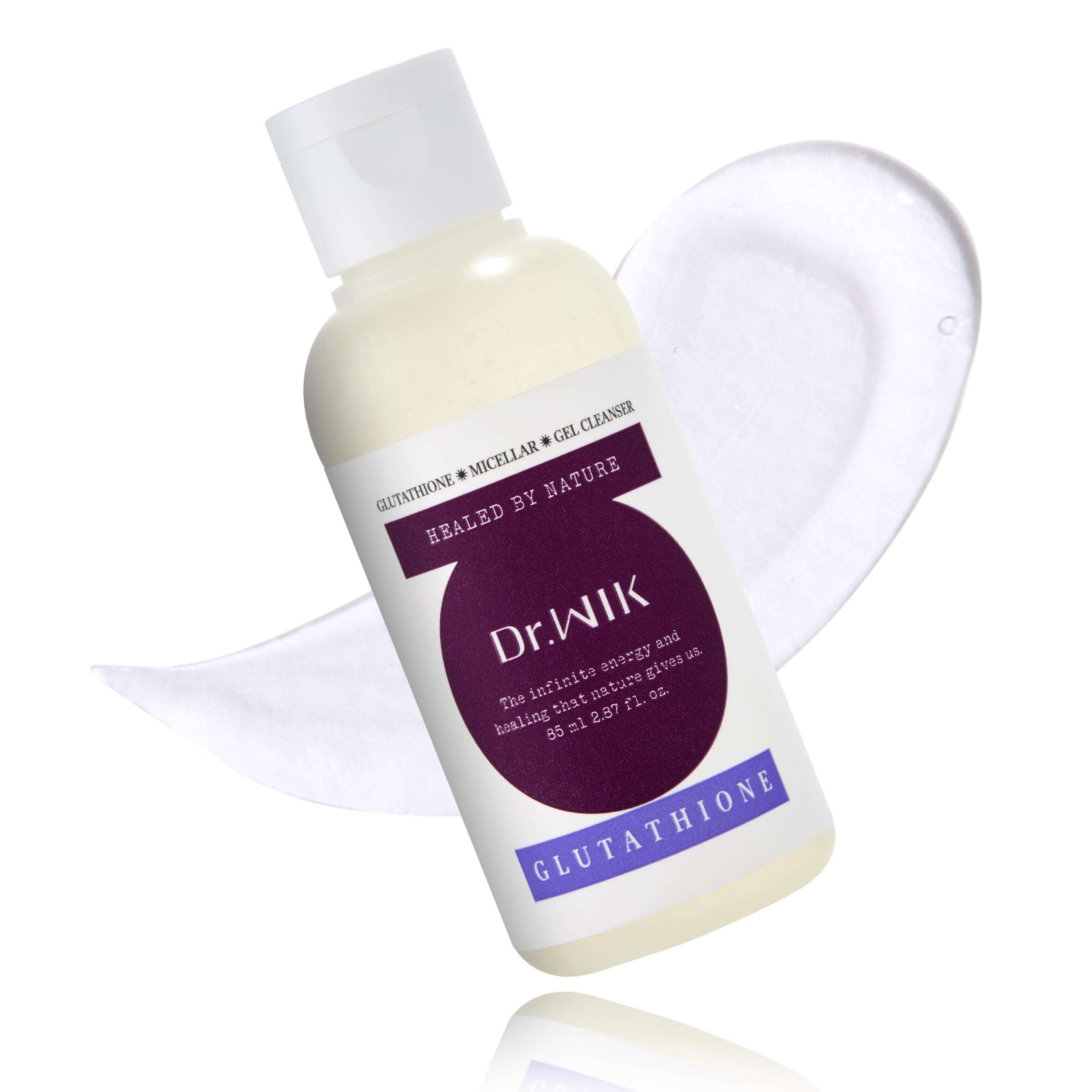 DR. WIK Gluthathione Michellar Gel Facial Cleanser For Sensitive Skin With Hyaluronic acid, Tea Tree And Vitamin | Korean Skin Care Face Wash For Radiant Skin | Hydrating Face Cleanser - 2.87 Fl Oz 1