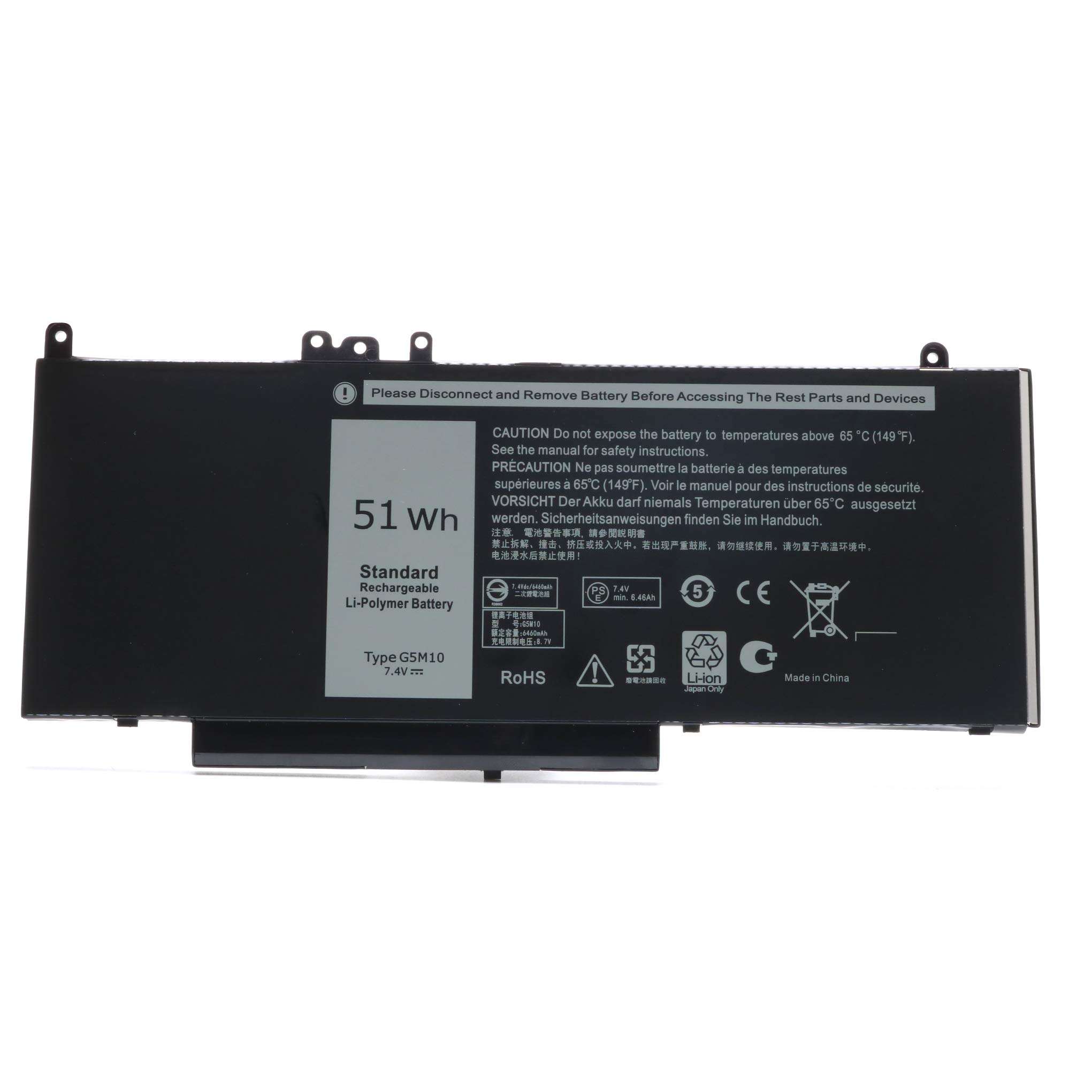 G5M10 Laptop Battery Replacement for DELL Latitude E5450 E5550 8V5GX R9XM9 WYJC2 1KY05 G5M10 Notebook Batteries -7.4V 51WH 4