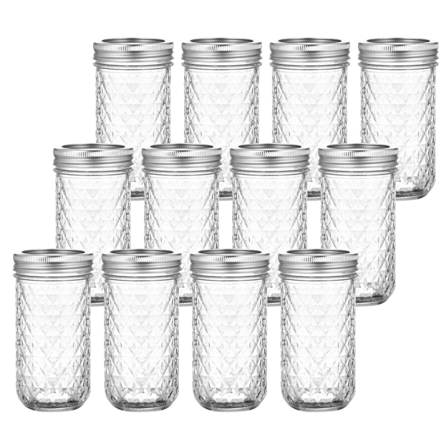 Golden Bird International 620 ml Regular Mouth Canning Jars with Airtight Lids and Bands, Leak-Proof Silver Lids for Food Storage, Canning, Favors, Decorating Jar & More 4