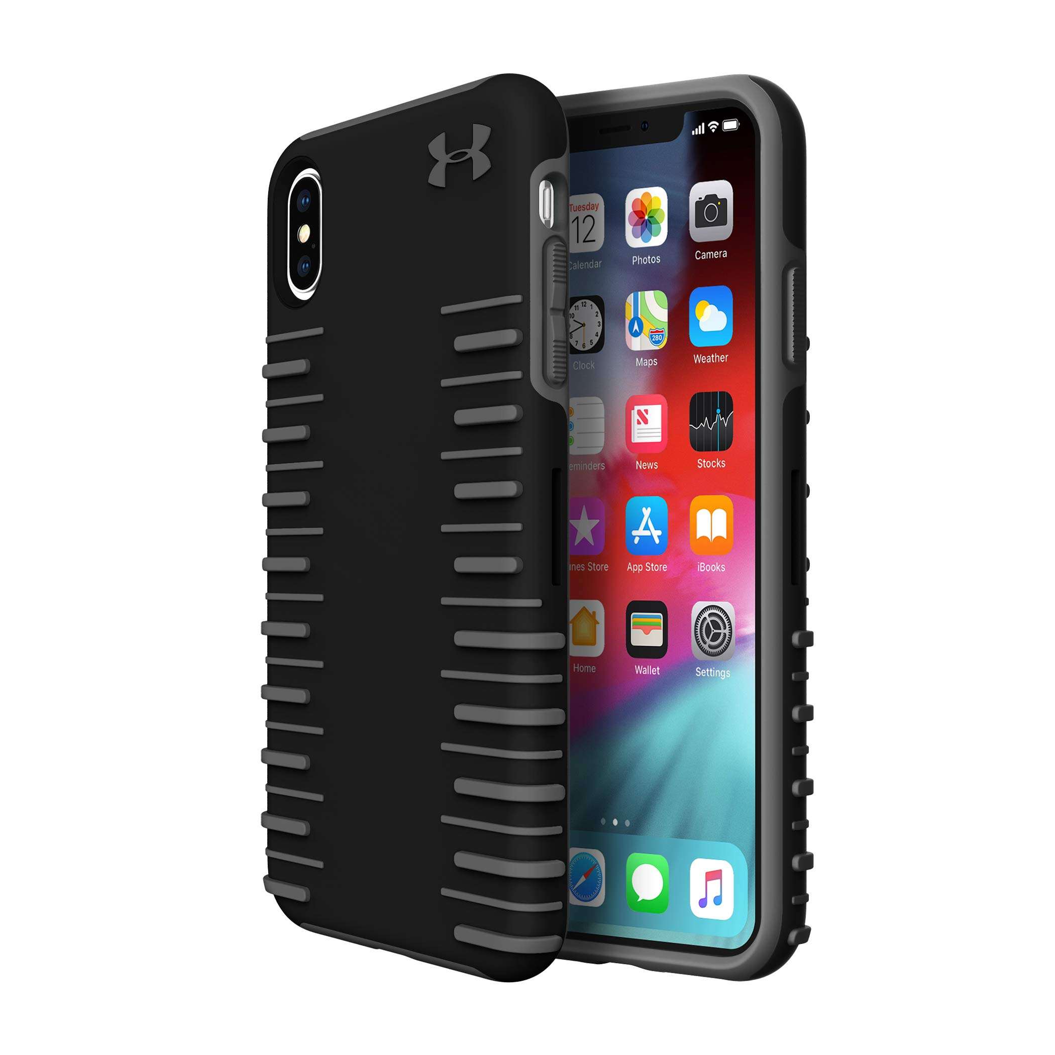 Under Armour Phone Case | For Apple iPhone XS Max | Under Armour UA Protect Grip 2.0 Case with Rugged Design and Drop Protection - Black / Graphite 3