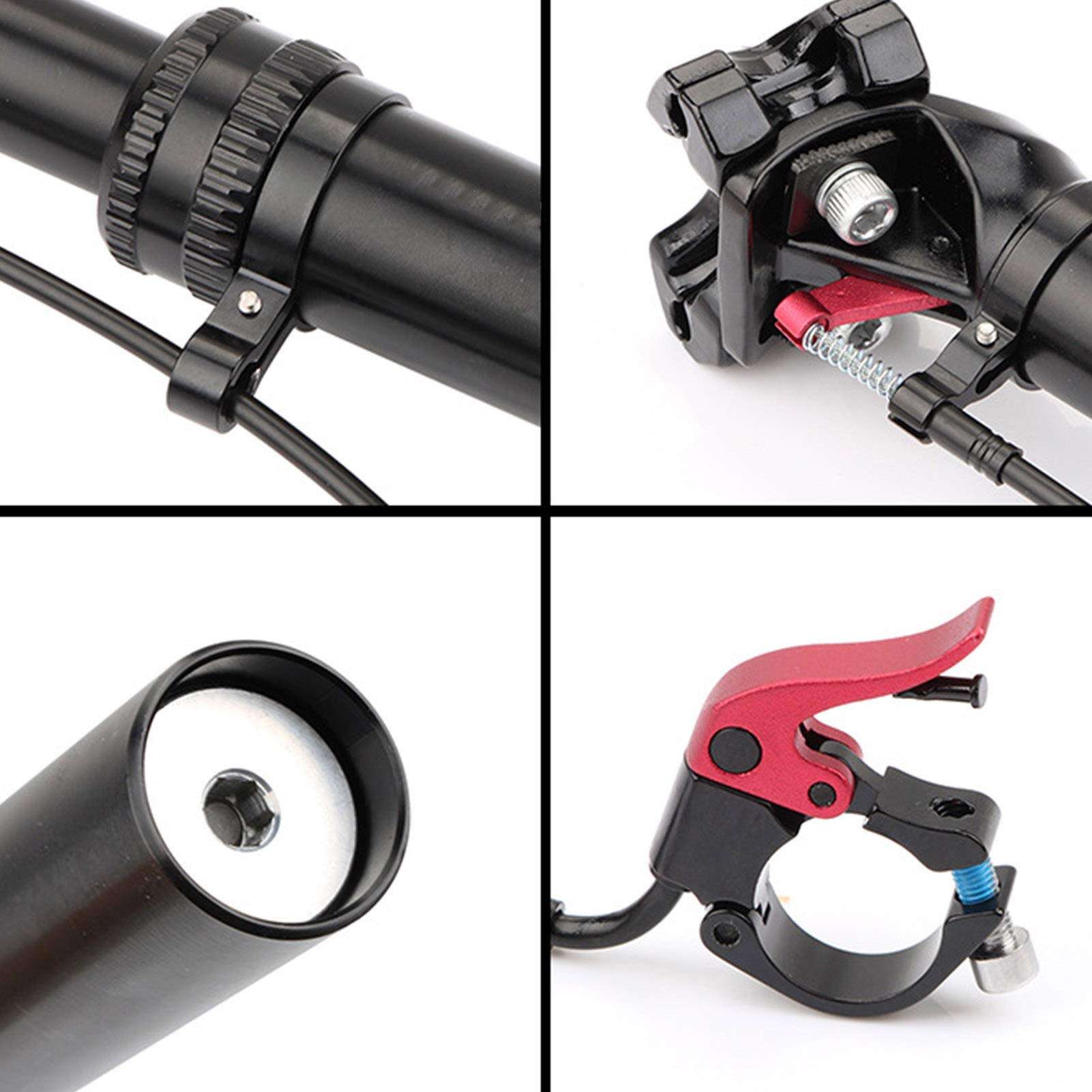 VGEBY Cycling Seatpost, 27.2mm/31.6mm Adjustable Aluminum Alloy Seatpost Mountain Bike Wire Control Seatpost Seat Tube(27.2mm) and Spare Supplies Dropper Post 6