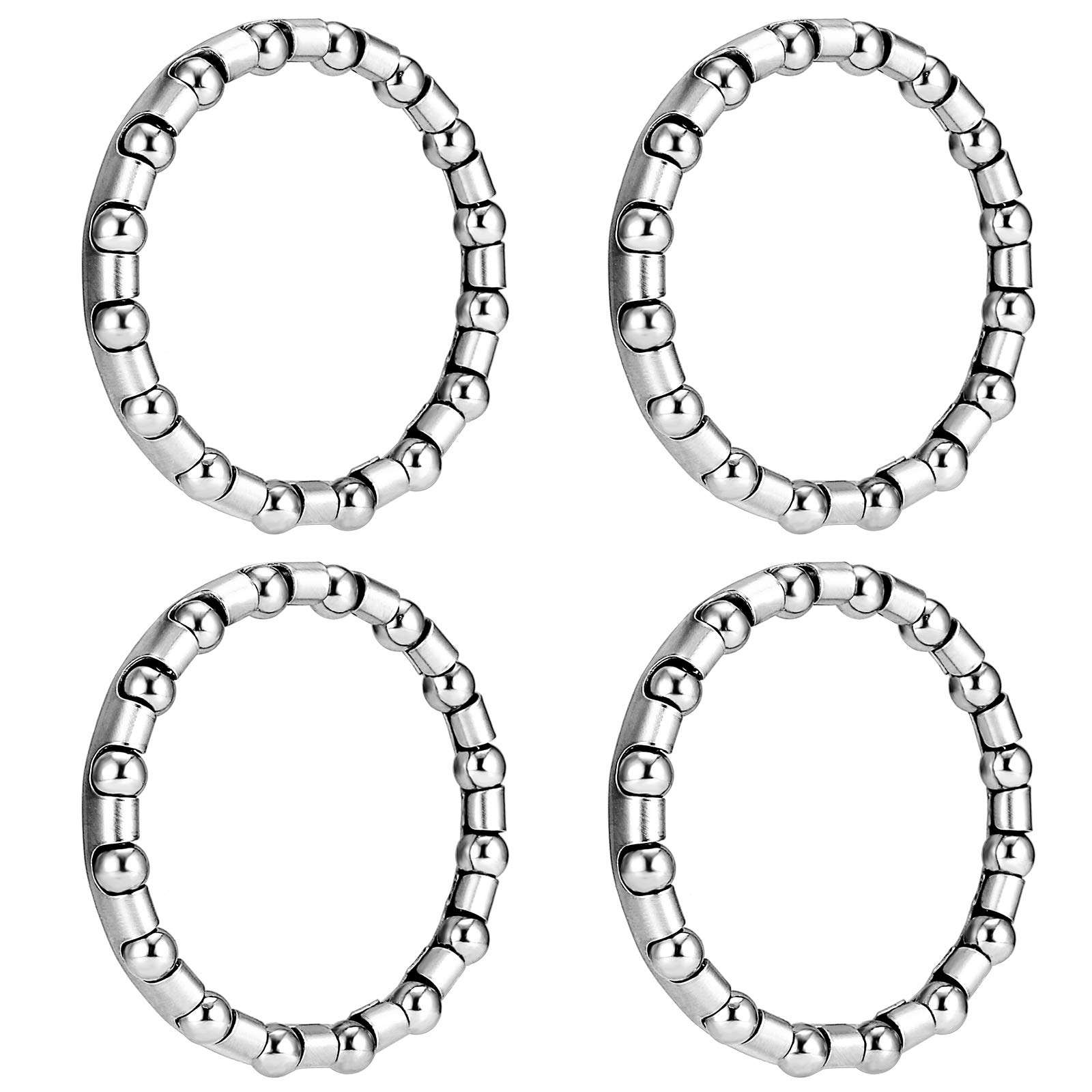 Jaceyon Bike-Ball-Bearing-Retainer, Bicycle-Headset-Ball-Bearings, 5/32" x 16-Balls-Braring for Bike-Fork - 4 Pcs Replacement Mountain Bike Parts Repair Accessories for MTB Bicycle Fork 1