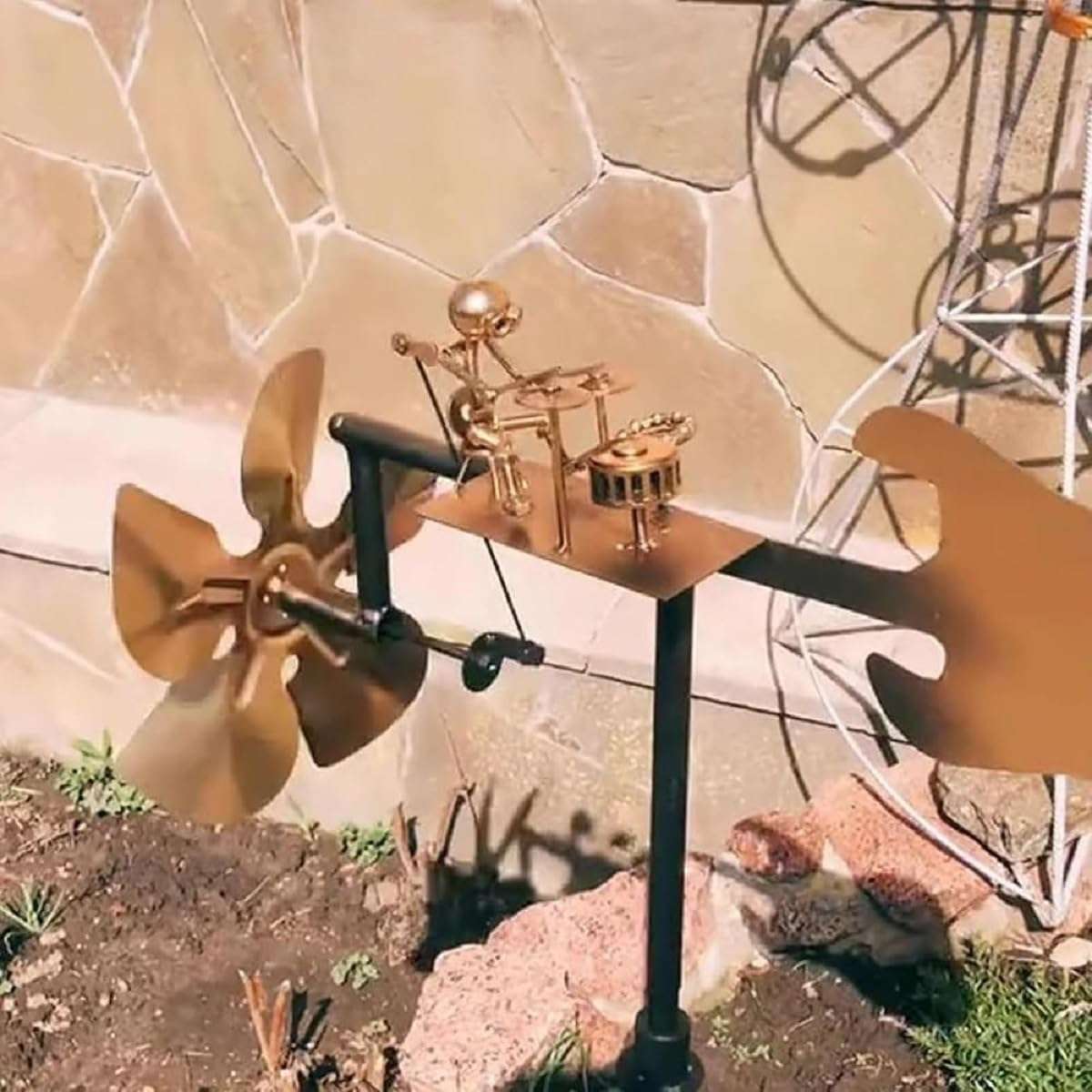 Drummer Windmill, 2025 New Handmade Metal Drummer Windmill, Spinners Percussionist Music Sculpture Outdoor Decor, Fun Powered Kinetic Sculpture, Wind Spinners for Yard Lawn Garden Patio Decor (2PCS) 6