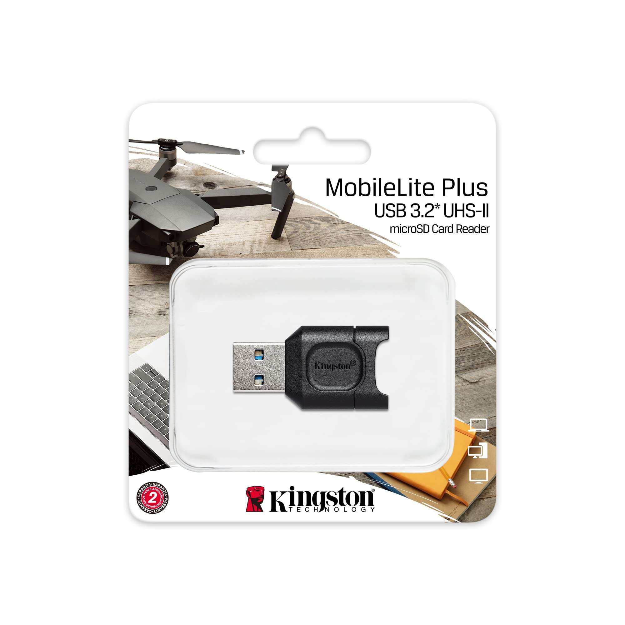 Kingston MobileLite Plus USB 3.2 microSDHC/SDXC UHS-II Card Reader (MLPM) 3