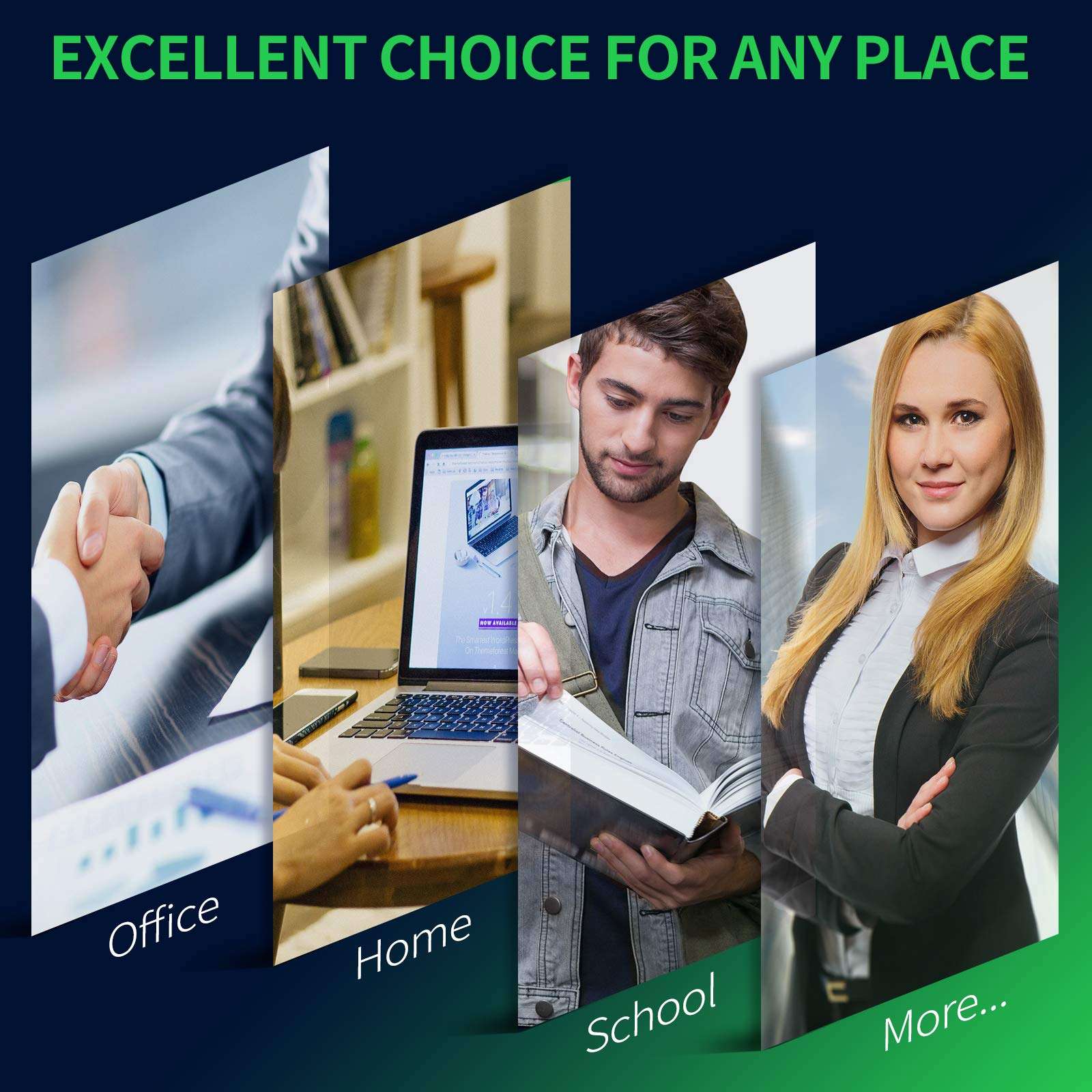 Inkworld Remanufactured 63XL Replacement for HP 63 Ink Cartridge for Envy 4520 3634 OfficeJet 3830 5252 4650 5258 4655 4652 5255 DeskJet 3636 1111 3630 1112 Printers (1 Black 1 Color) 6