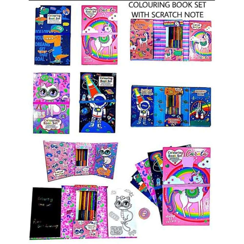 Khwaish Toys | Coloring Book Set for Kids | Creativity and Imagination | Gifting Options for Children | Boys and Girls | Toddlers | Various Themes | Birthday | Fancy and Stylish Designs | Multicolor | 6