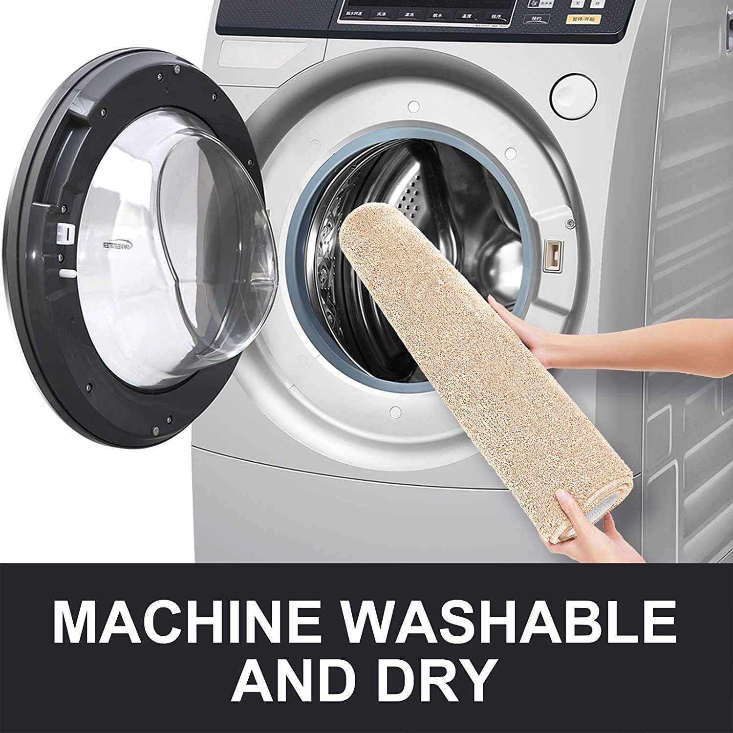 SW Home Care Featuring Self Designed 100% Cotton Tufted Multi-Colored, Water Absorbent, Anti Skid Bathmat, Size - 50 X 80 cm 3