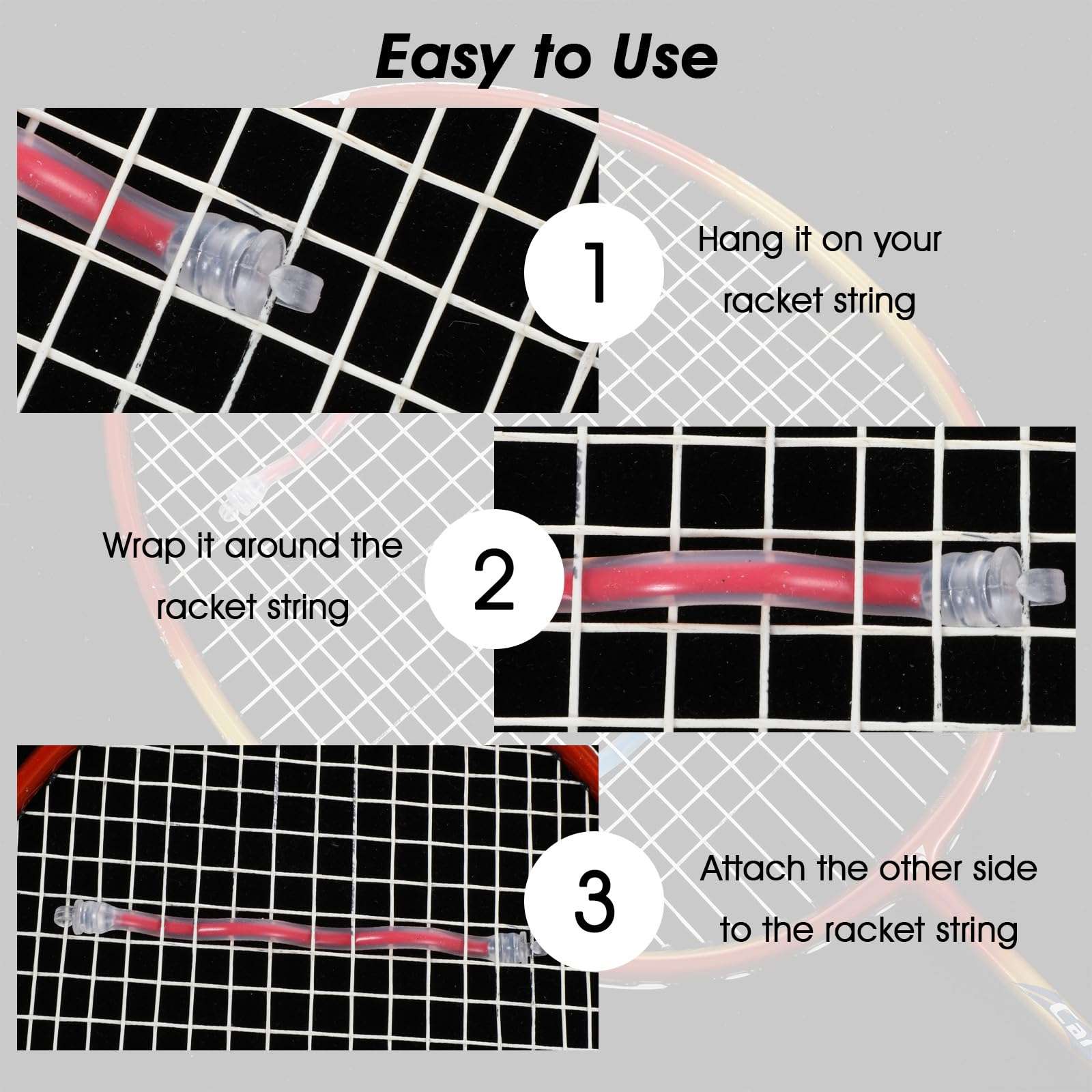 4 Pcs Tennis Racket Dampener, Tennis Sport Racket Shock Absorbers to Reduce Vibration, Racquet Vibration Accessories for Player Sports Favor 6