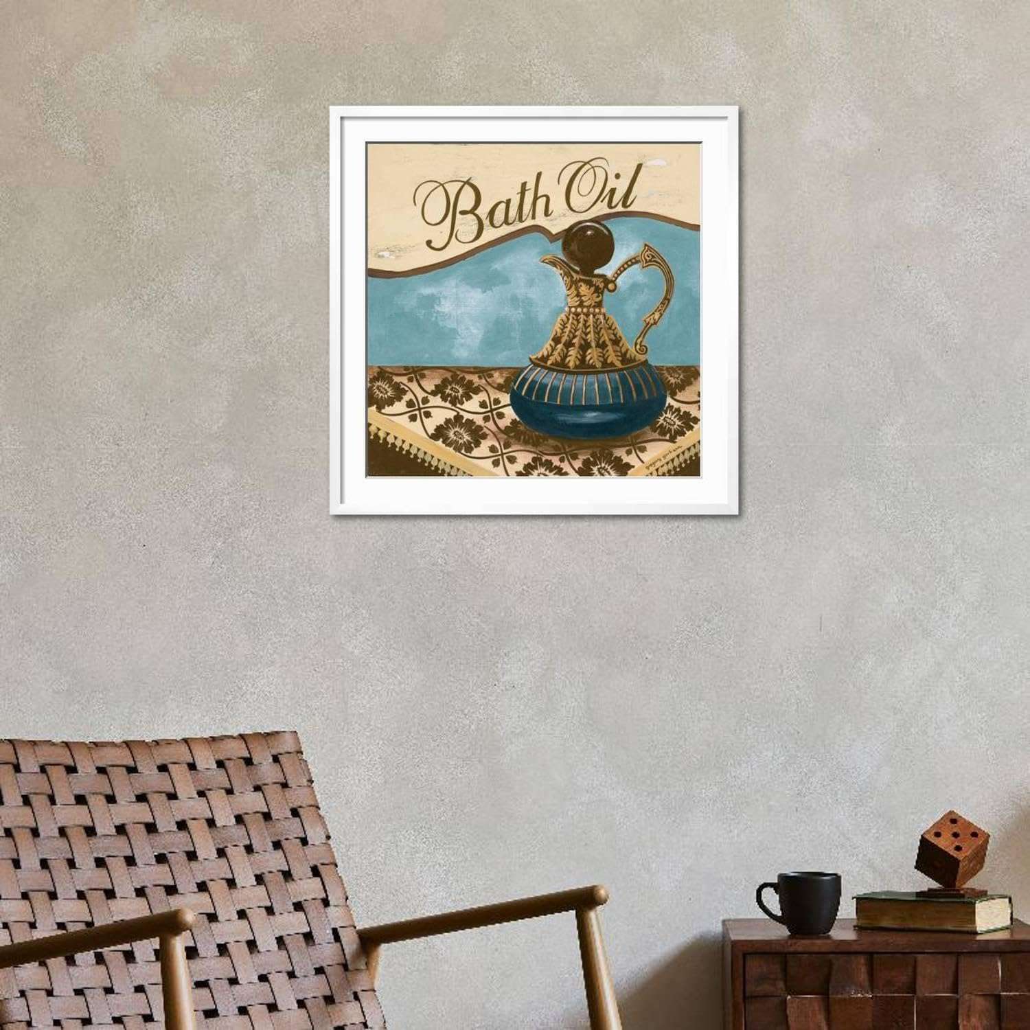 ART.COM Wall Art Print Bath Accessories II - Blue Bath Oil on White Frame by Gregory Gorham, 29" x 29" 5