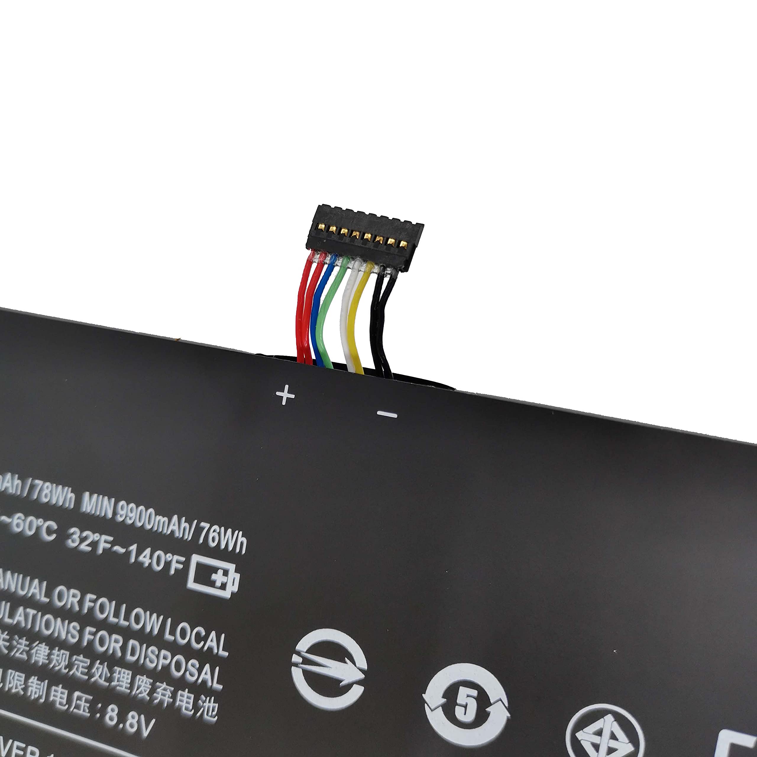 Fully New L15M4P23 Replacement Laptop Notebook Battery Compatible with Lenovo Yoga 910 Yoga 5 Pro Series L15C4P21 L15C4P22 L15M4P23-7.6V Capacity: 78Wh/10160mAh 4