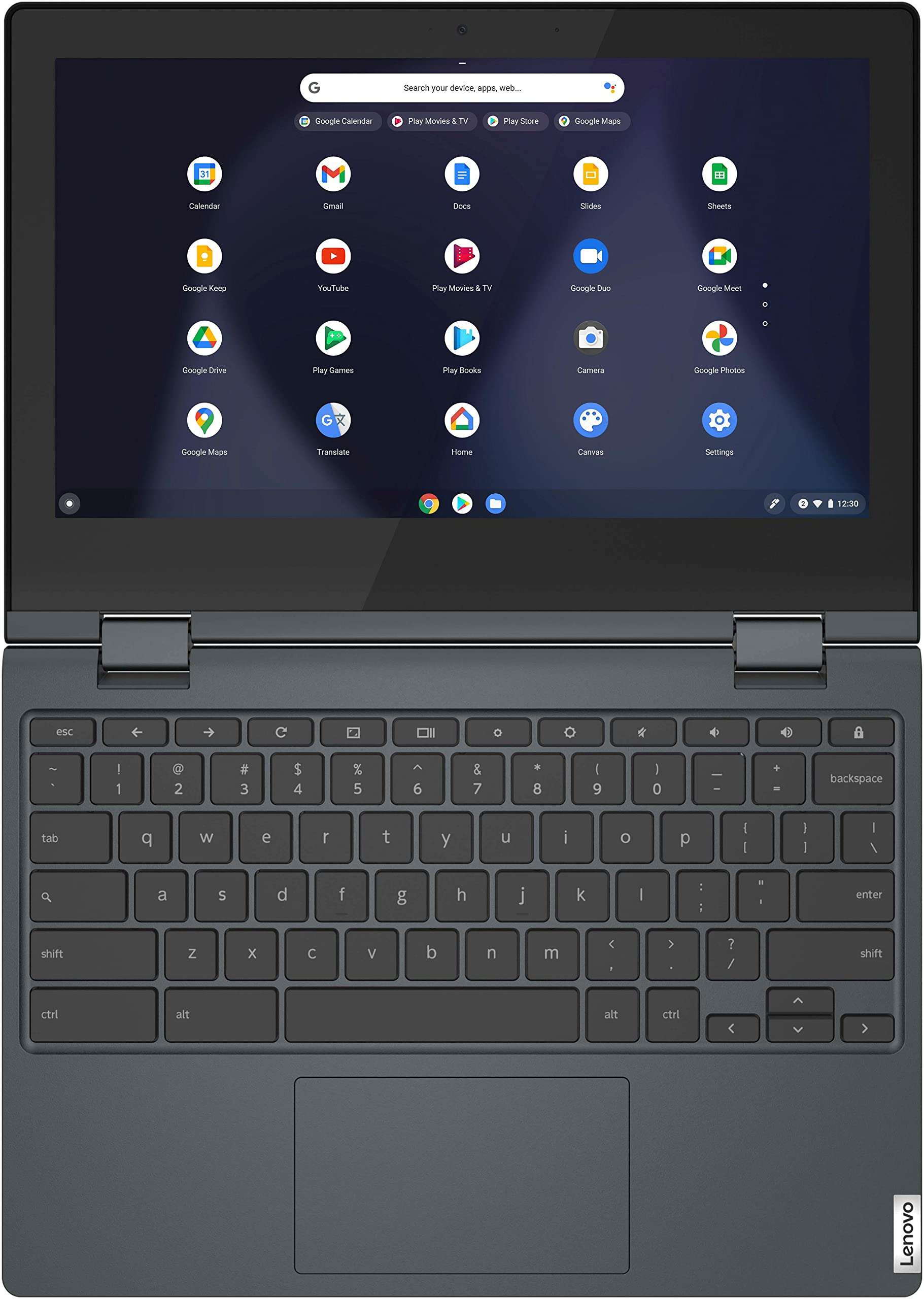 Lenovo IdeaPad Flex 3 Chromebook 11.6" Touchscreen 2-in-1 Laptop, Intel Celeron N4020 up to 2.6GHz, 4GB DDR4 RAM, 64GB eMMC, WiFi, Bluetooth, Abyss Blue, Chrome OS, BROAG 4Feet USB Extension Cable 6