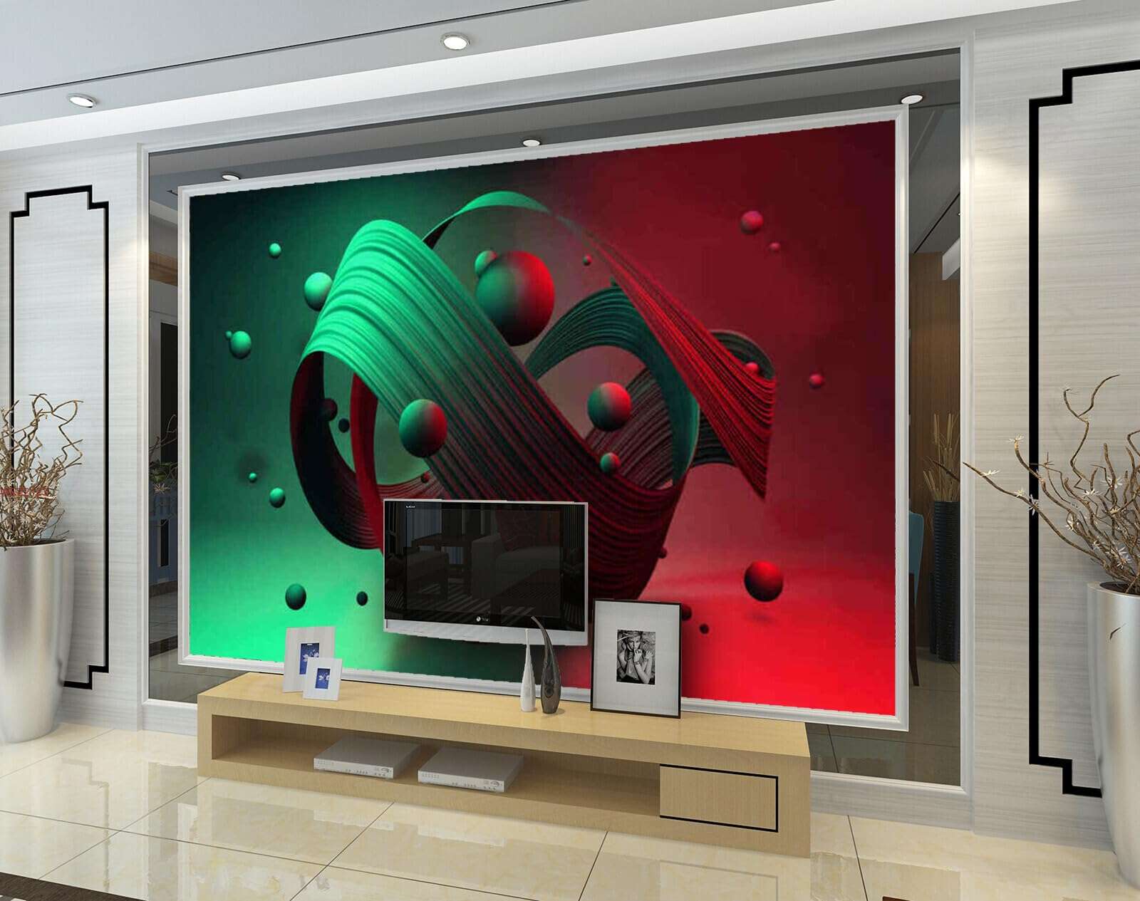 Wall26 - WEZ2123 Innovation Optic Optical Illusion Design Artistic Beautiful HD 3D Wall Sticker[7 ft x 6 ft] / [213 cm x 183 cm] 1