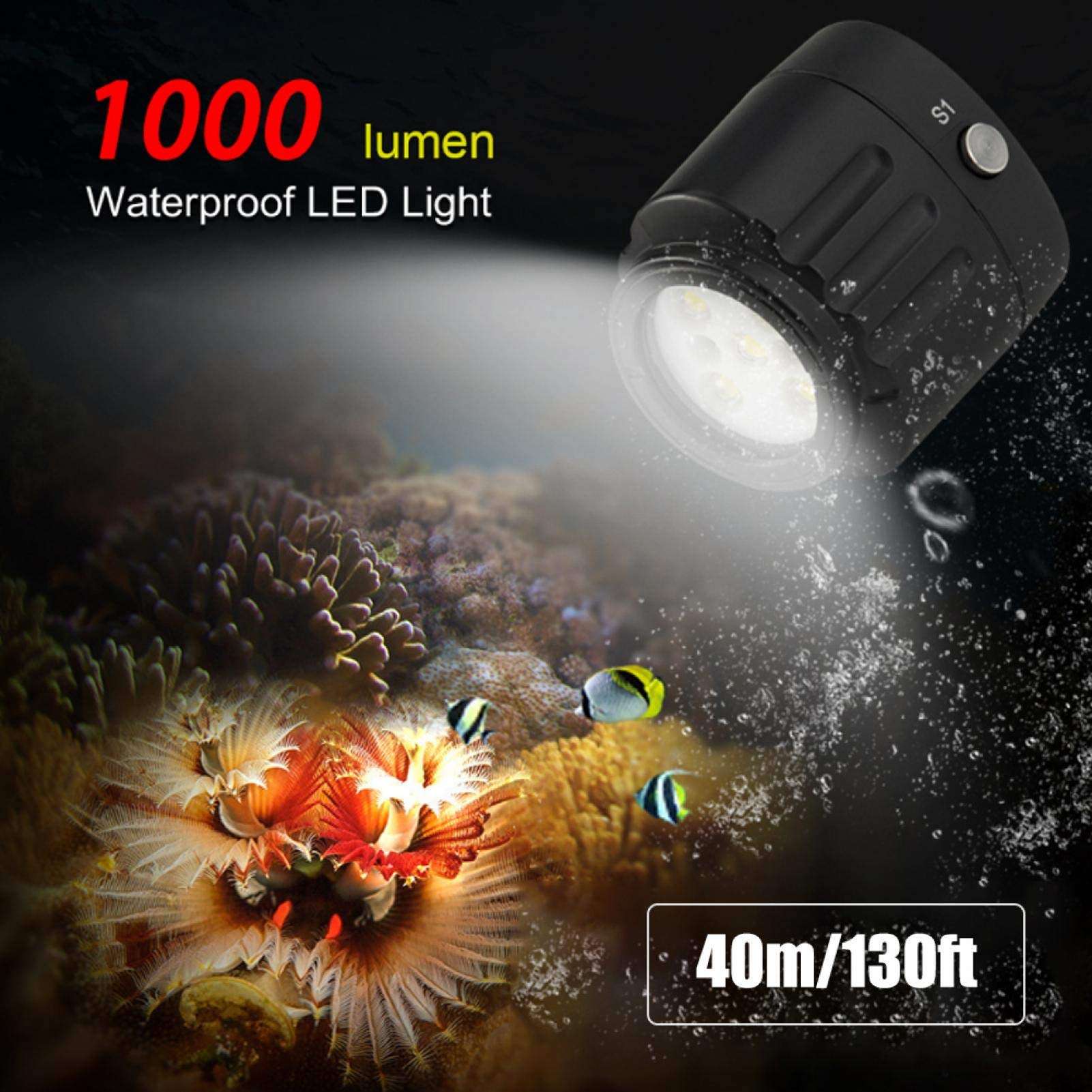 Alinory Waterproof 40m Depth Diving Fill Light, Underwater Fill Light, LED for Diving Photography Underwater 5