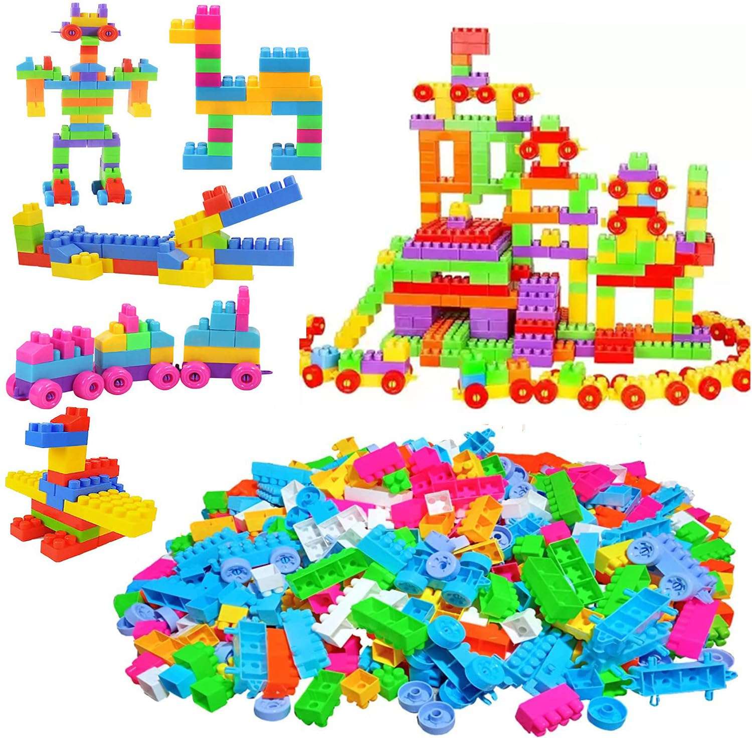 200 Pcs Building Block Toy for Kids Fun, Learning & Smart Activity Train Blocks 3
