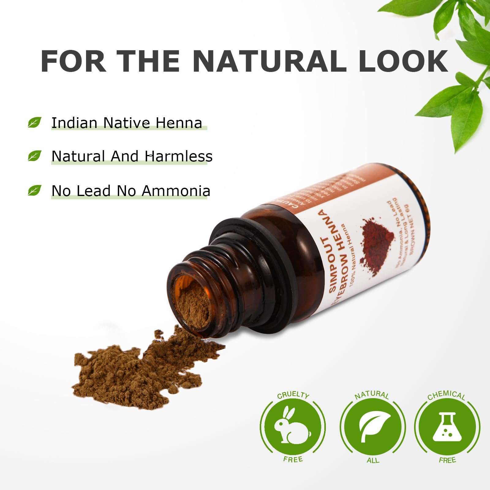 Simpout Henna Hair Kit - Professional Hair Spot Color Kit - Covers Grays and Roots -Natural Powder Kit at Home & Salon, Easy to Use(Black) 4