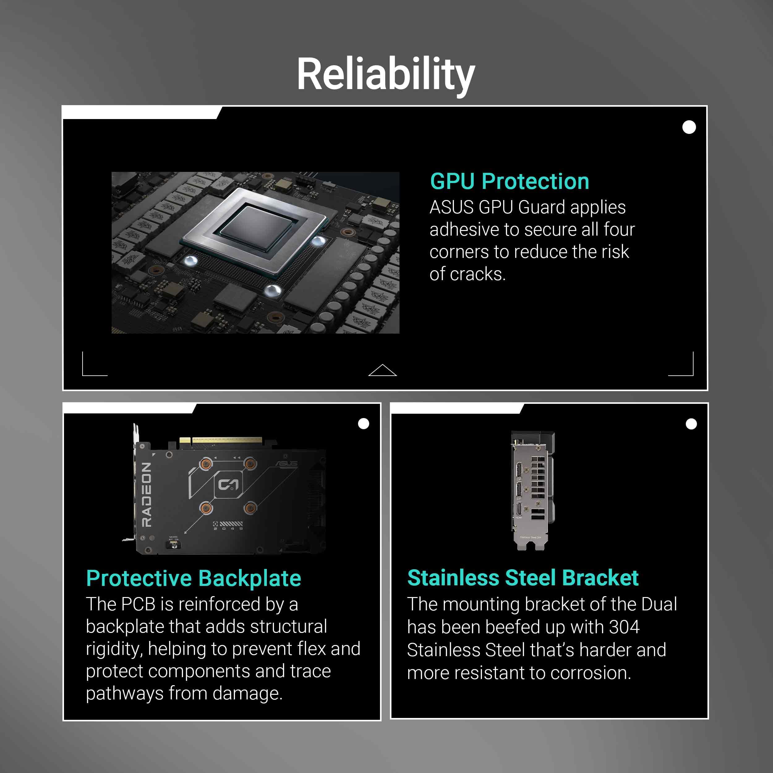 ASUS Dual Radeon™ RX 9060 XT 16GB GDDR6 Graphics Card (PCIe 5.0, HDMI 2.1b, DisplayPort 2.1a, 2.5-Slot Design, Axial-tech Fan Design, 0dB Technology, and More) 5