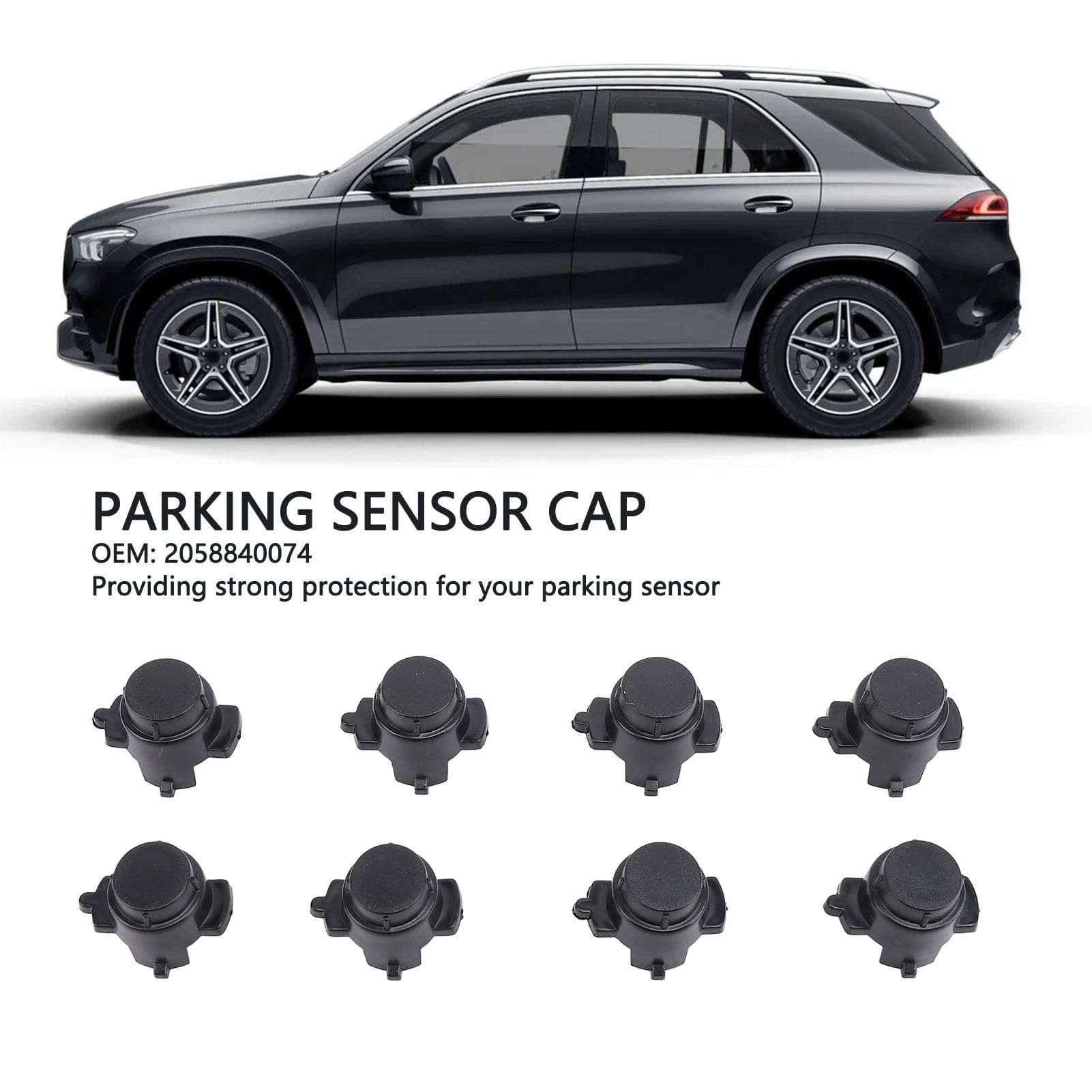 CFTGIW 8PCS Parking Sensor Cover Cap 2058840074 for C300 C400 C43 C450 C63 CLS450 E300 GLE450 GLS550 GLS63 - OEM Replacement Parts 3